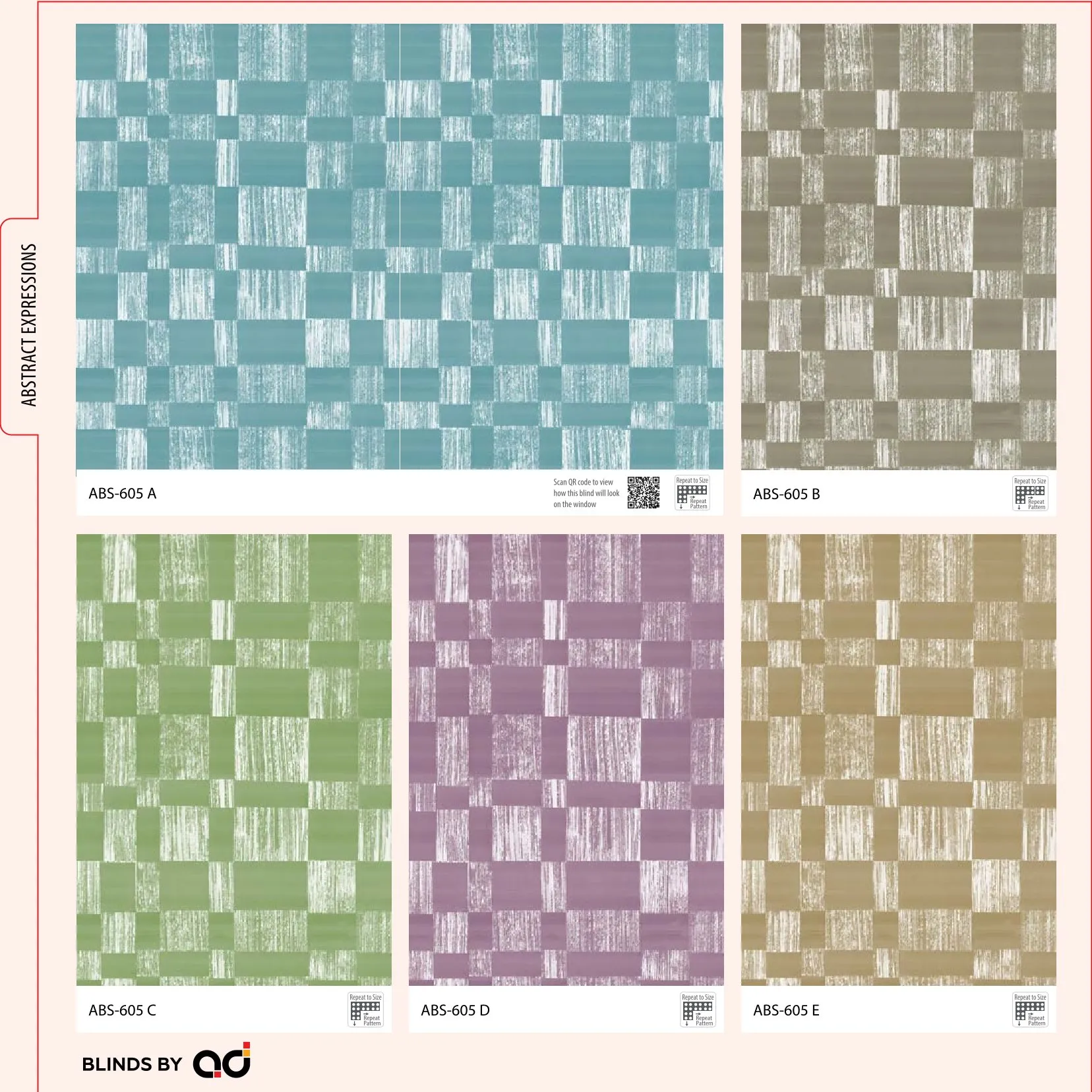 AD Printed Roller Blind – Stylish & Functional ABS-605 A