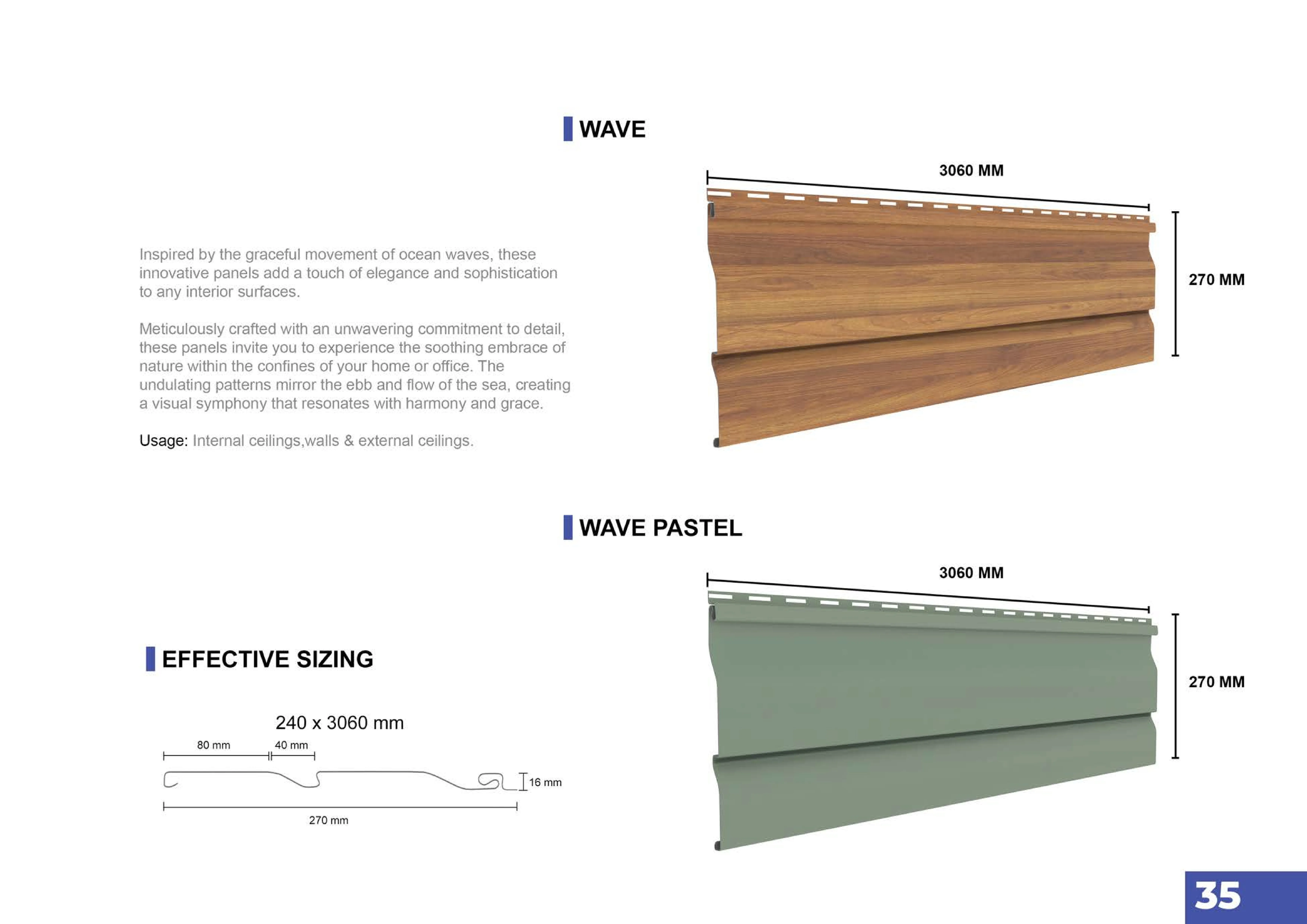 Pare Innov2+ Ceiling Panel  Wave