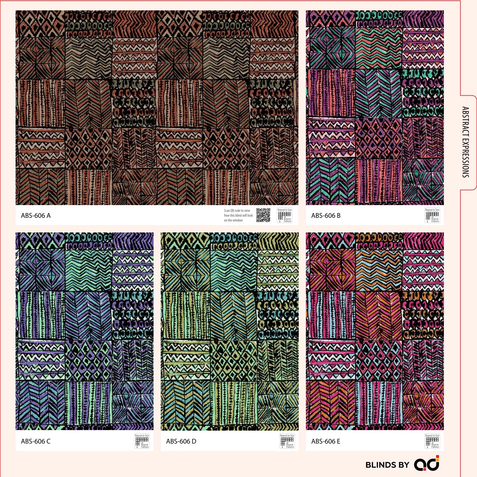 AD Printed Roller Blind – Stylish & Functional ABS-606 A