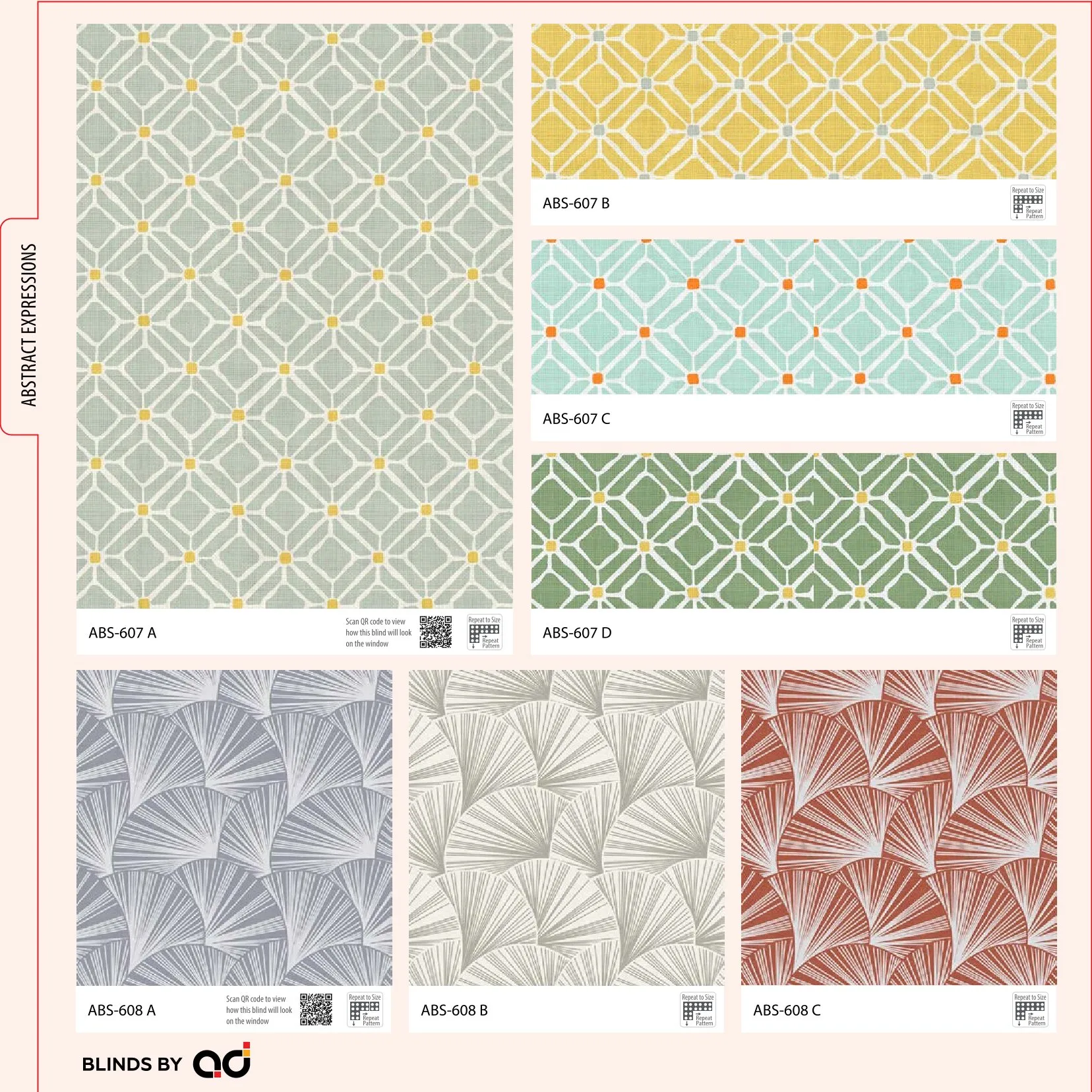 AD Printed Roller Blind – Stylish & Functional ABS-607 A