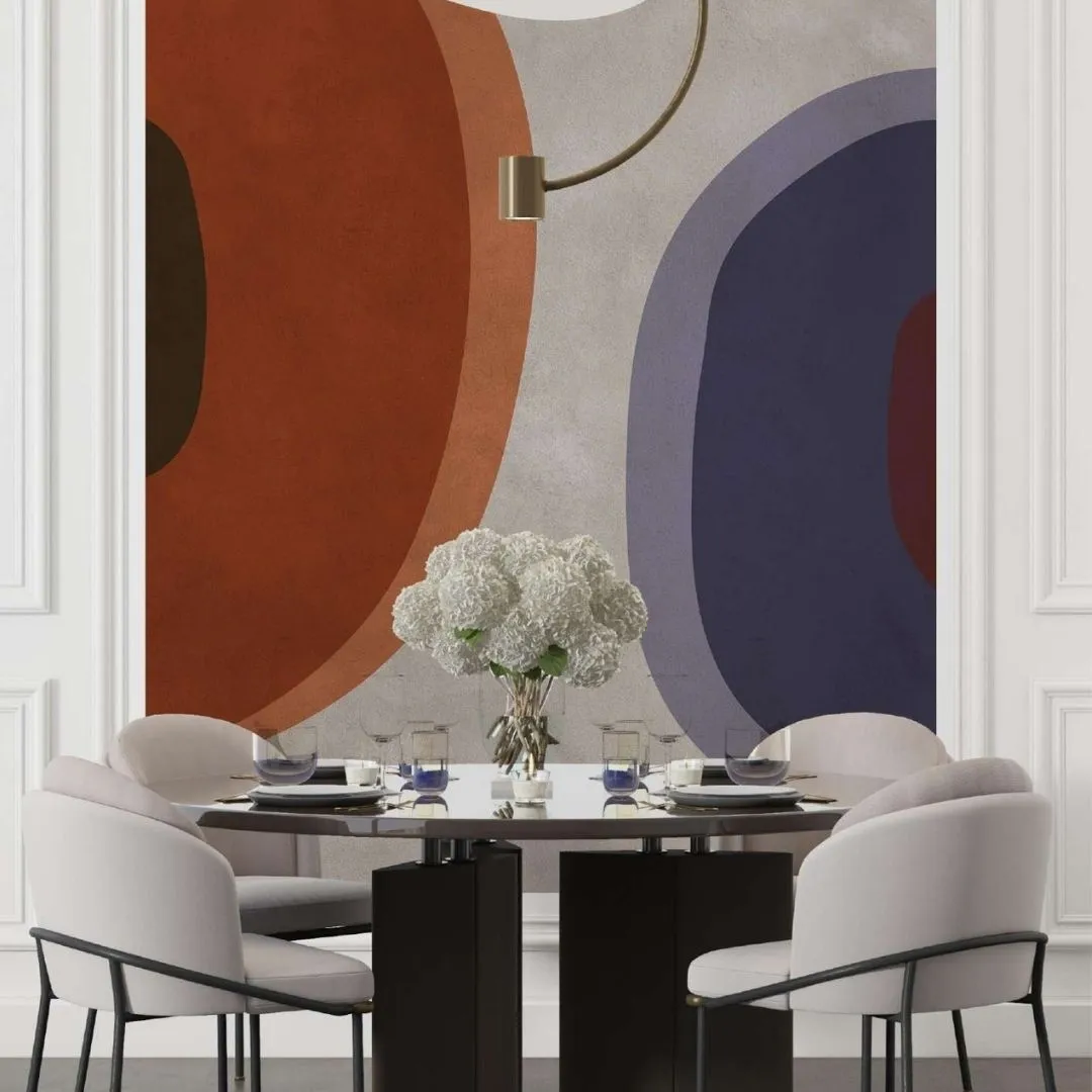 Retro Canvas Abstract Wallpaper - Vintage-Inspired Wall Decor