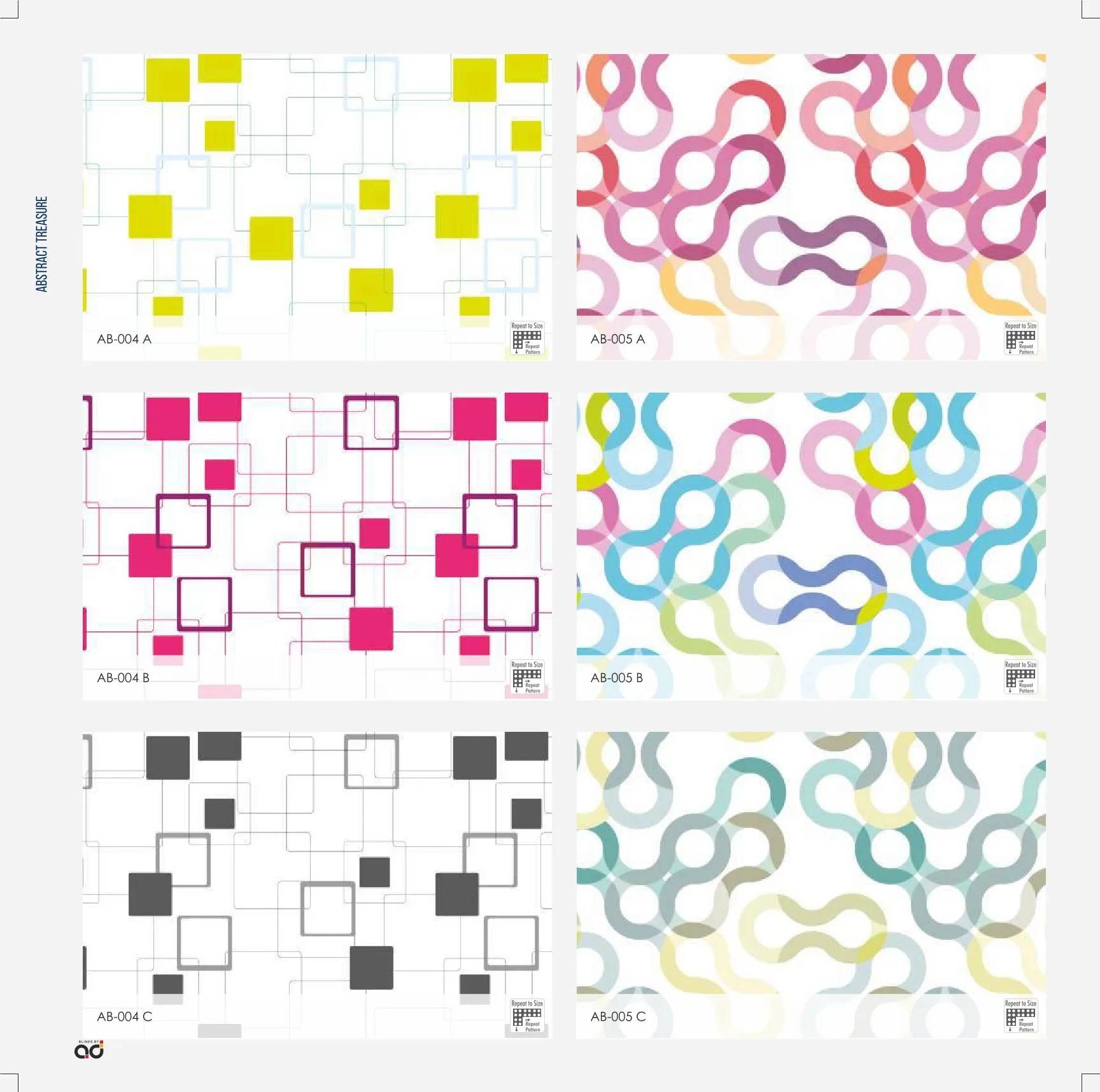 AD Roller Blinds – Abstract Treasure Print AB-004 A