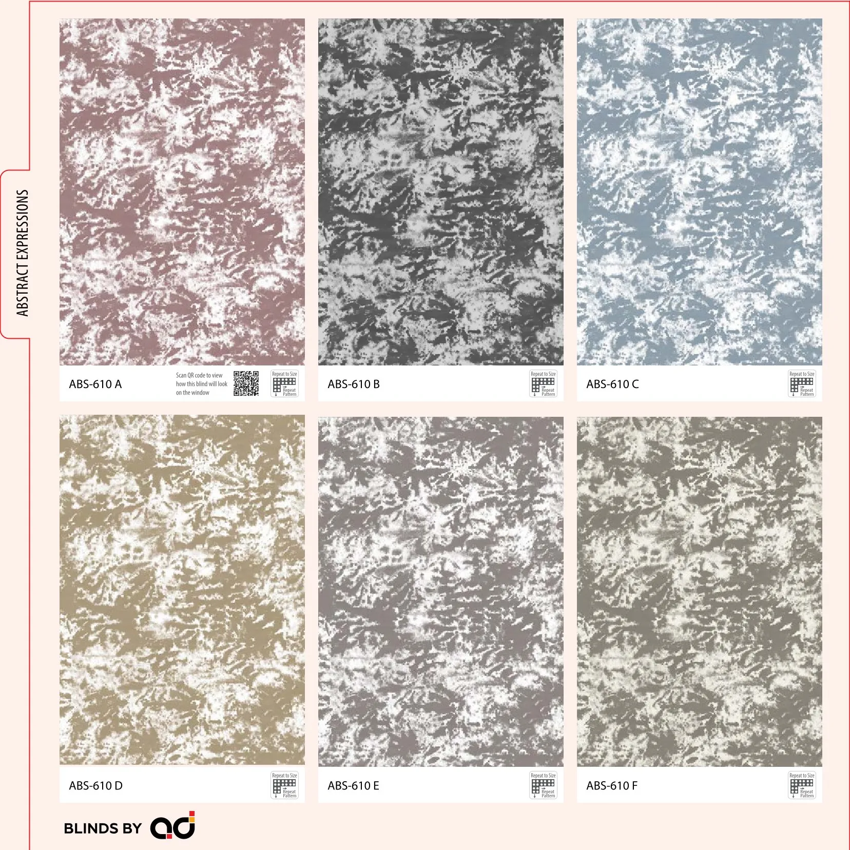 AD Printed Roller Blind – Stylish & Functional ABS-610 A