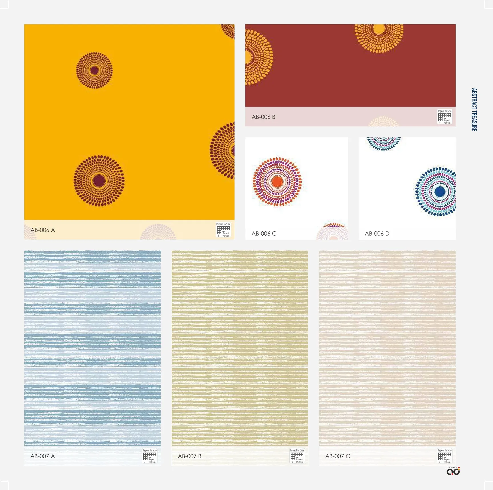 AD Roller Blinds – Abstract Treasure Print AB-006 A