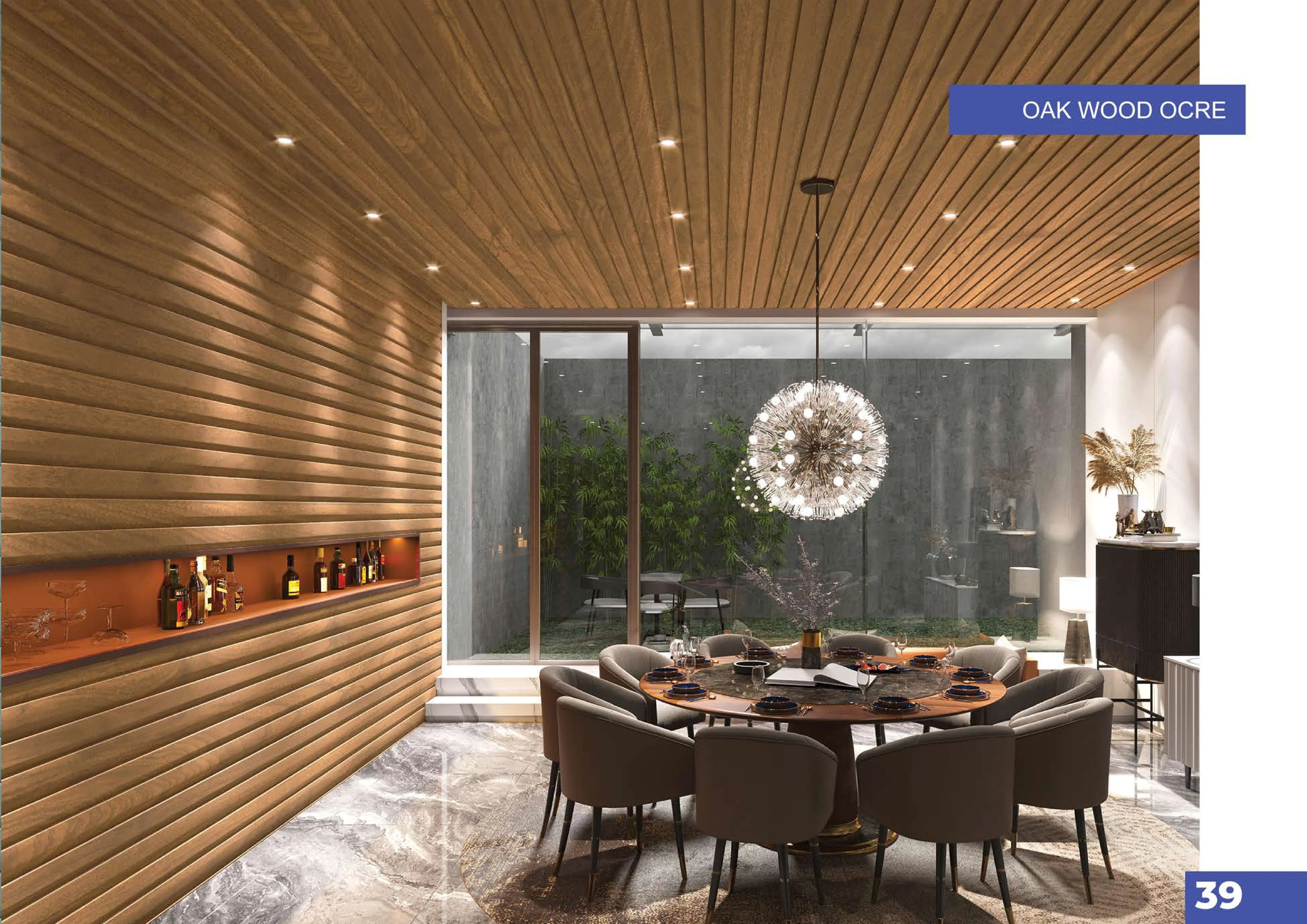 Pare Innov2+ Ceiling Panel Oak Wood Ocre