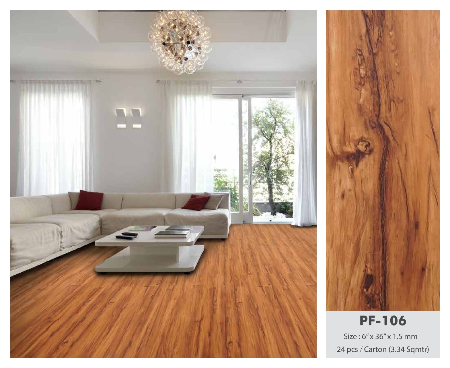 Excel Luxury Vinyl Plank | 1.5mm & 2.0mm PF-106