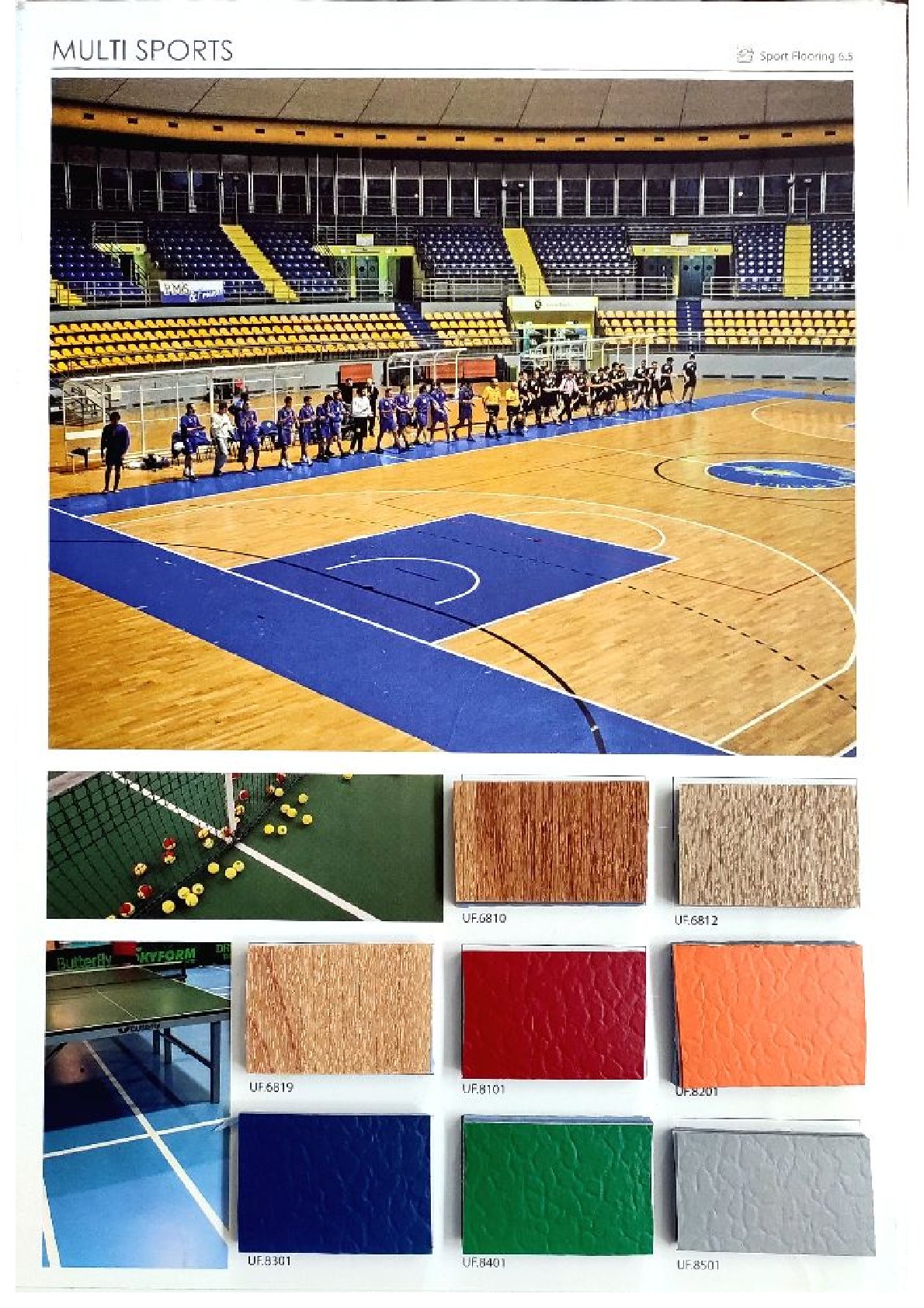 Sports UF Multi Sports Flooring UF-6812 | Durable & Safe