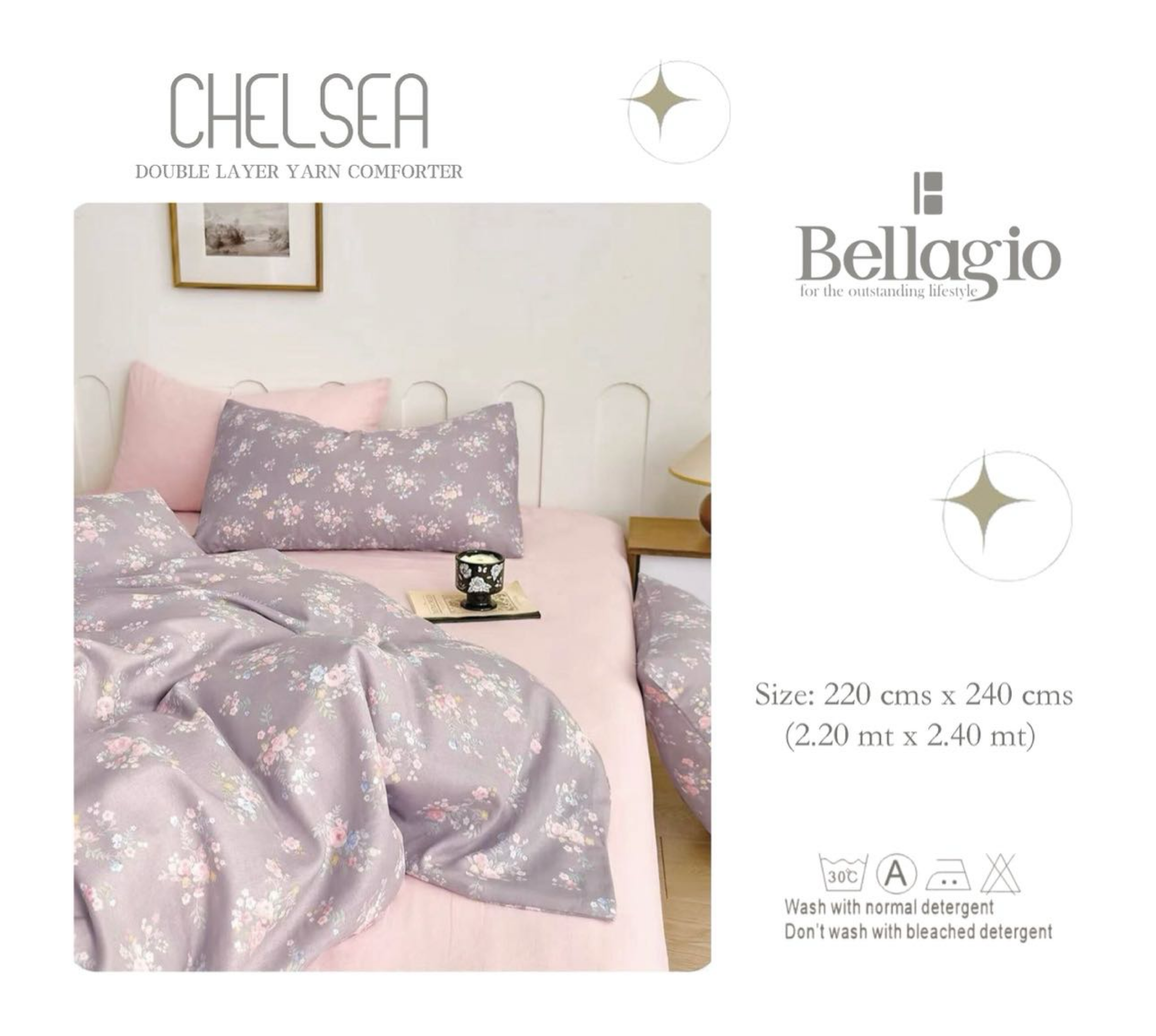 Chelsea Double Layer Yarn Comforter - 5