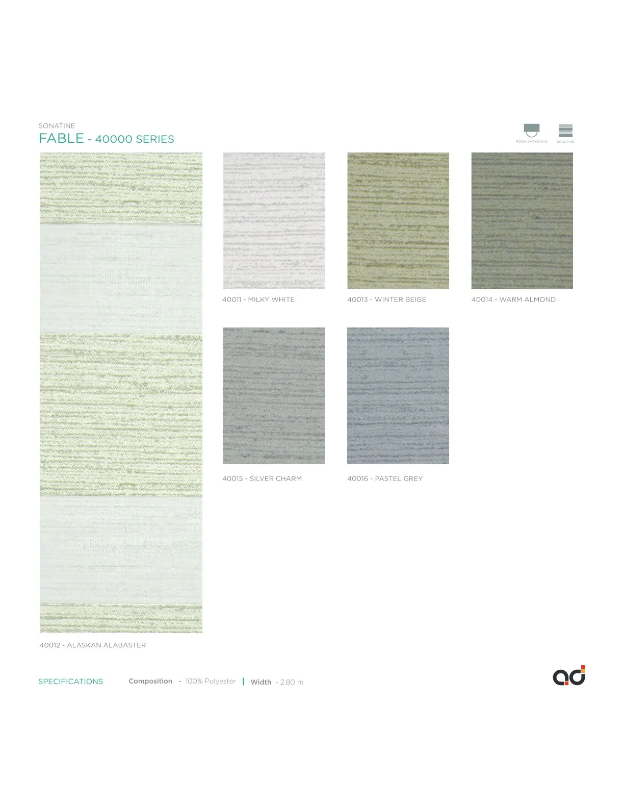 AD Vision Sonatine  FABLE - 40000 SERIES Curtains Vol-1