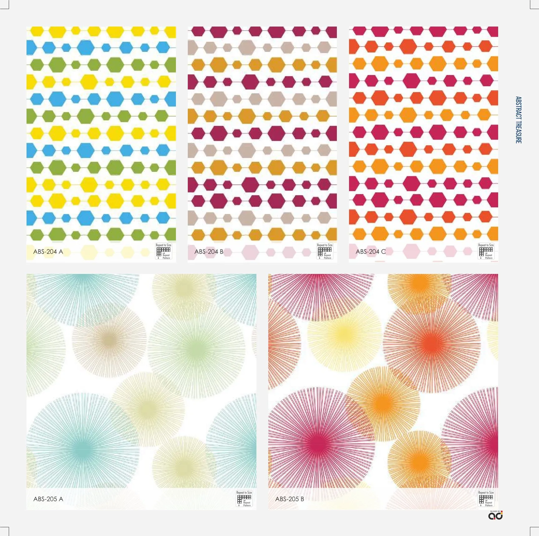 AD Roller Blinds – Abstract Treasure Print ABS-204 A