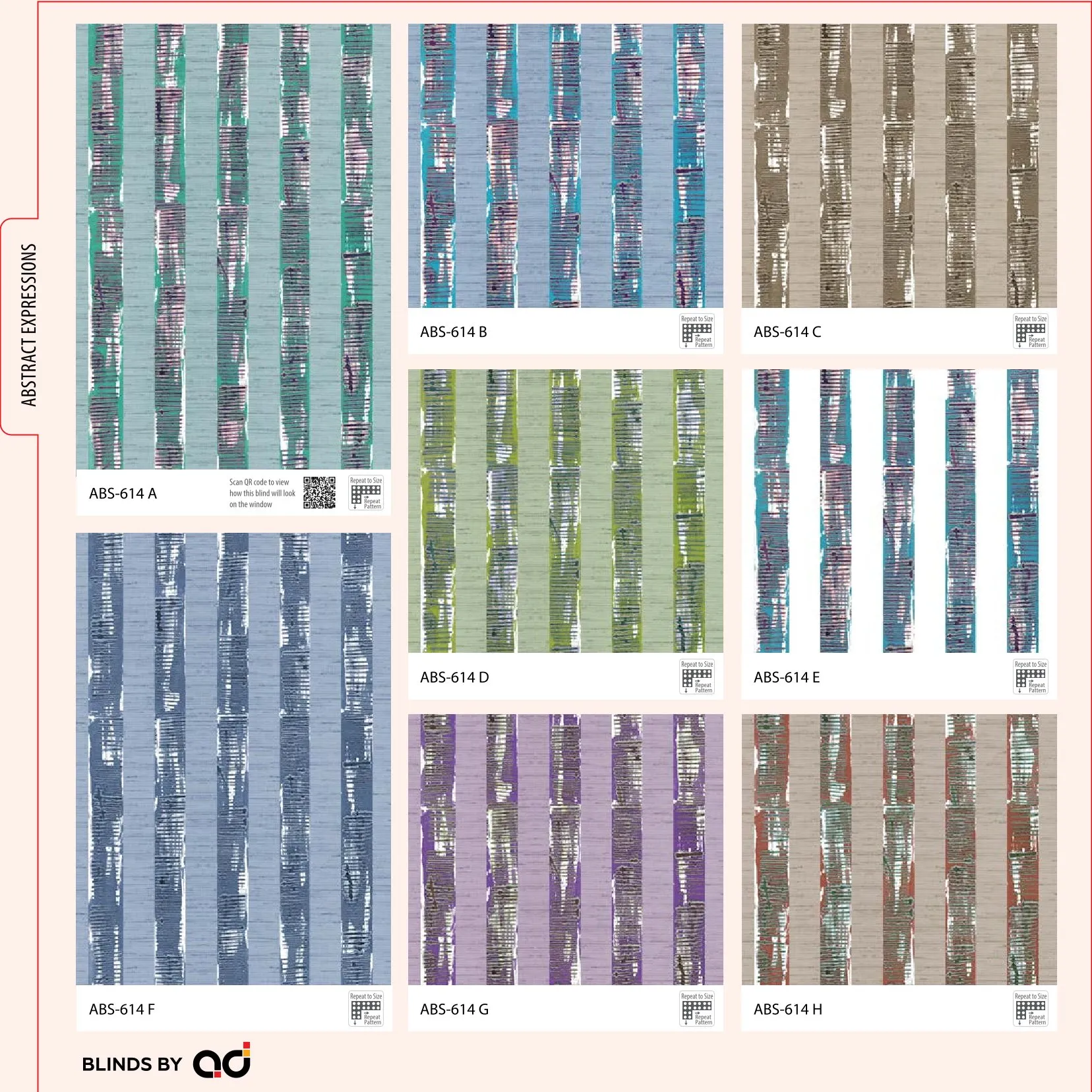 AD Printed Roller Blind – Stylish & Functional ABS-614 A