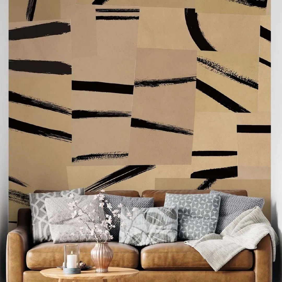 Muddy Monochrome Abstract Wallpaper - Transform Your Space