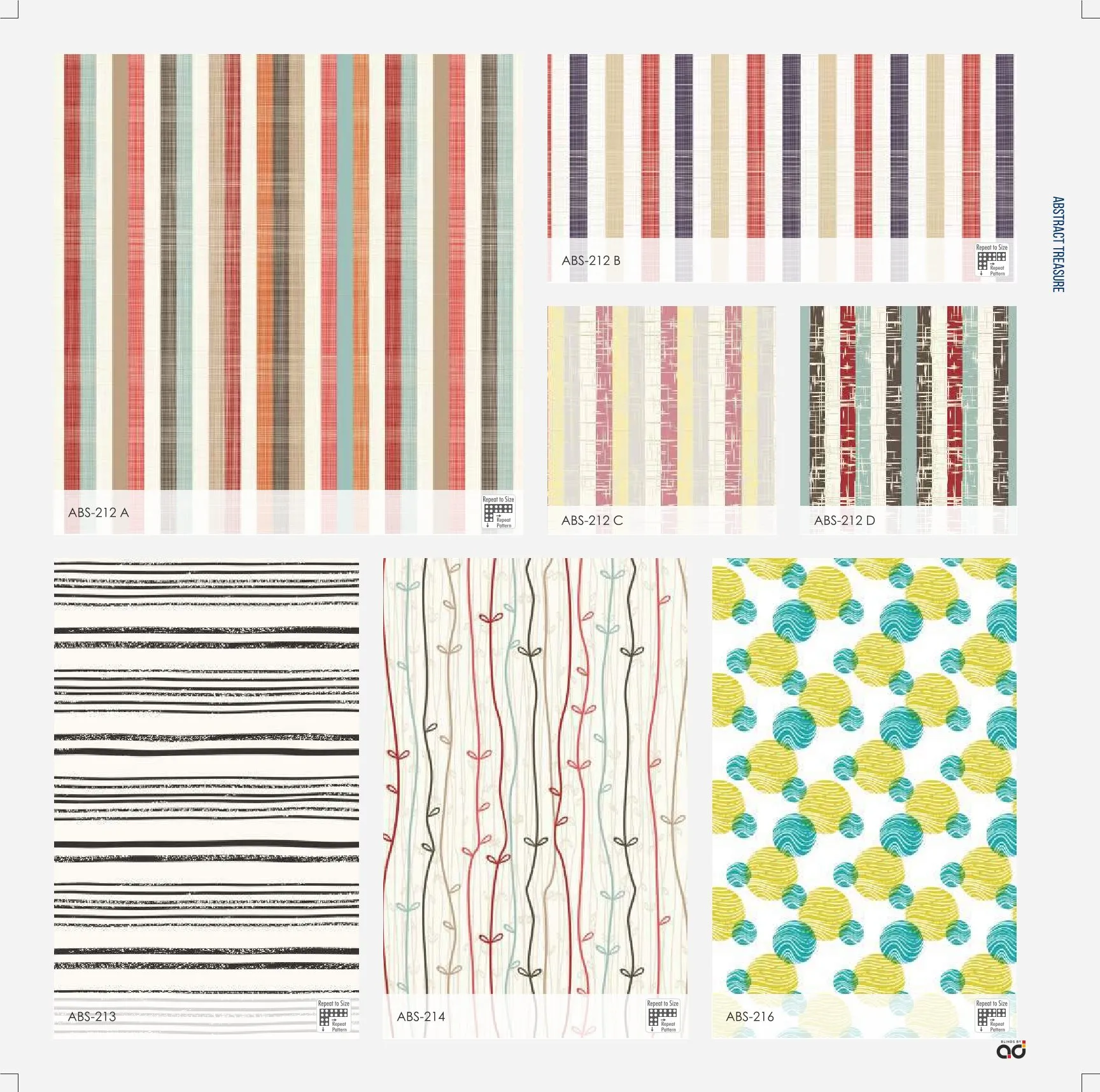 AD Roller Blinds – Abstract Treasure Print ABS-212 A