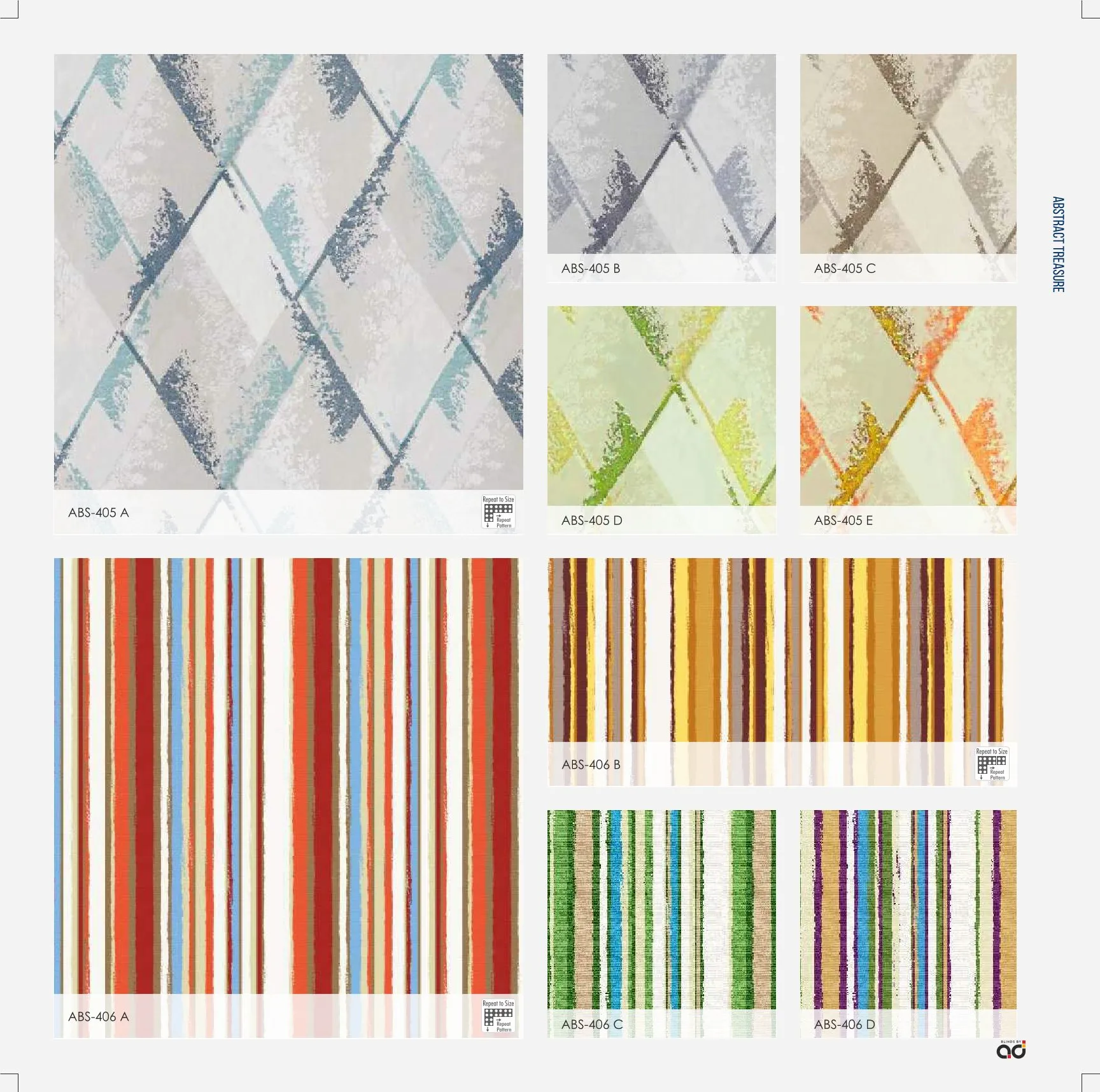 AD Roller Blinds – Abstract Treasure Print ABS-405 A