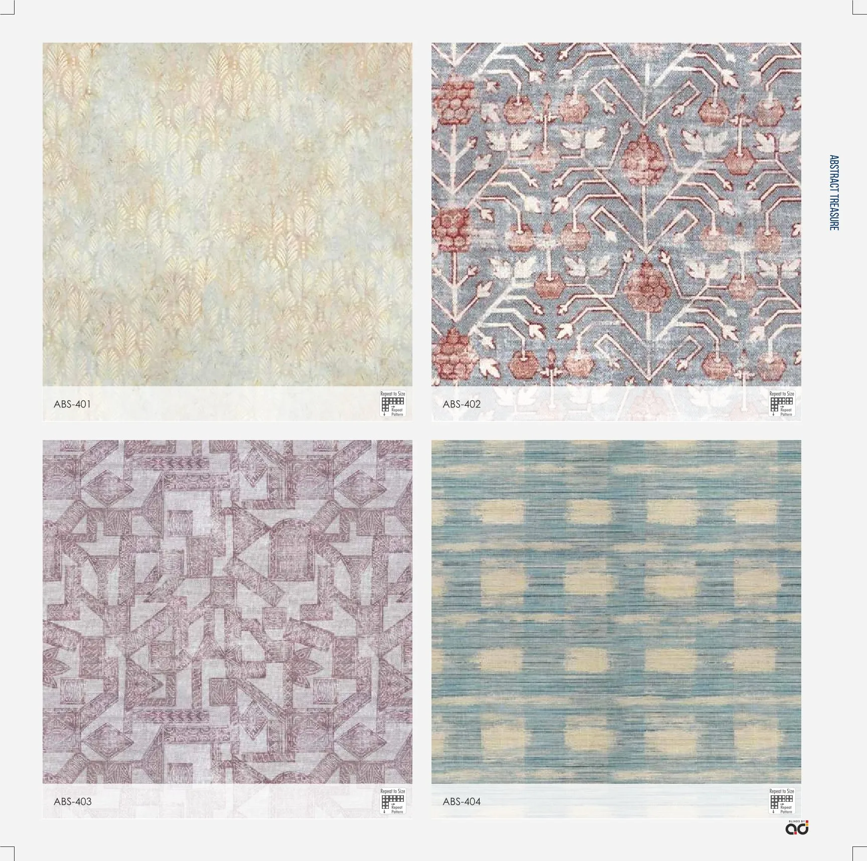 AD Roller Blinds – Abstract Treasure Print ABS-401