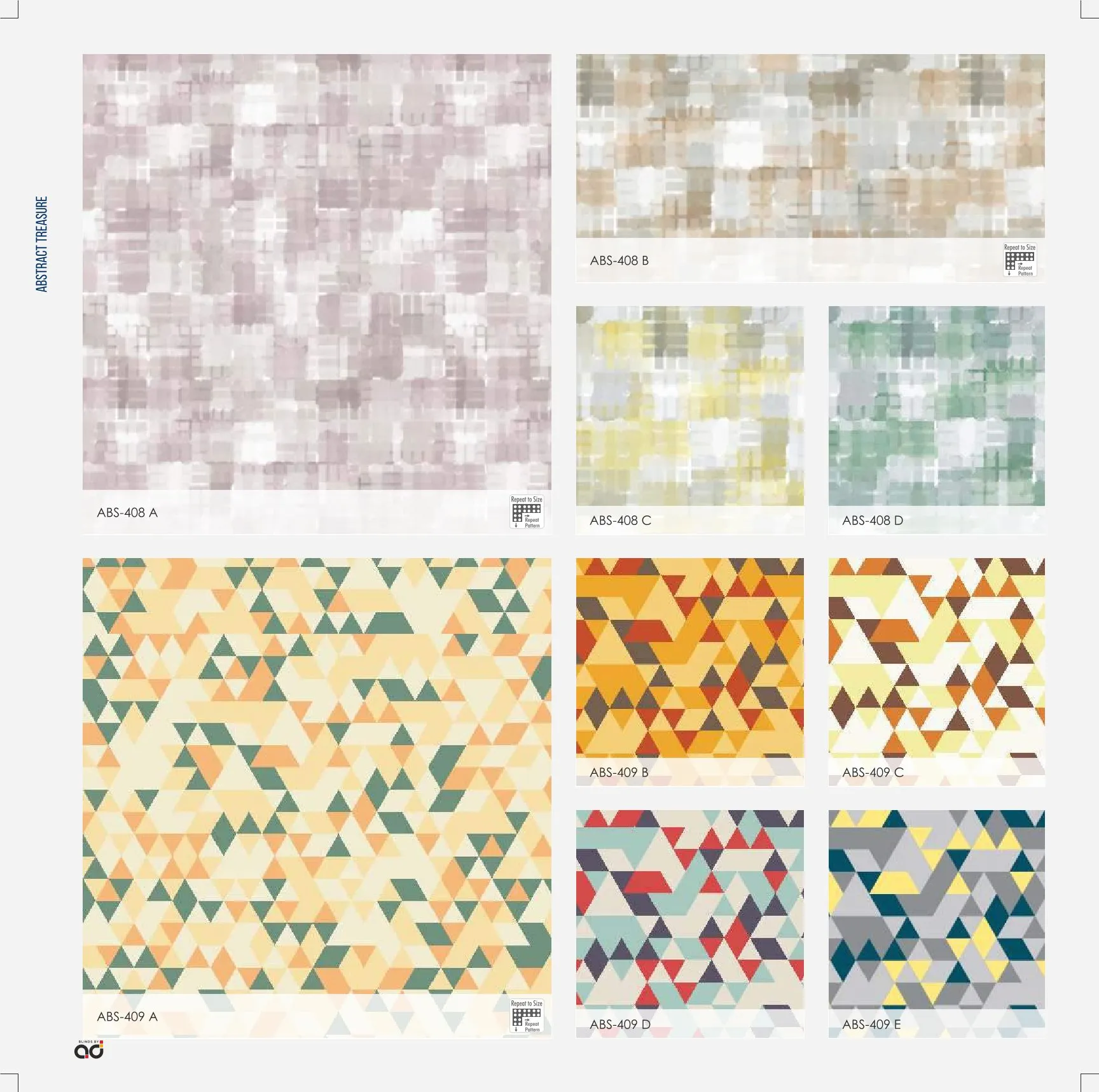 AD Roller Blinds – Abstract Treasure Print ABS-408 A