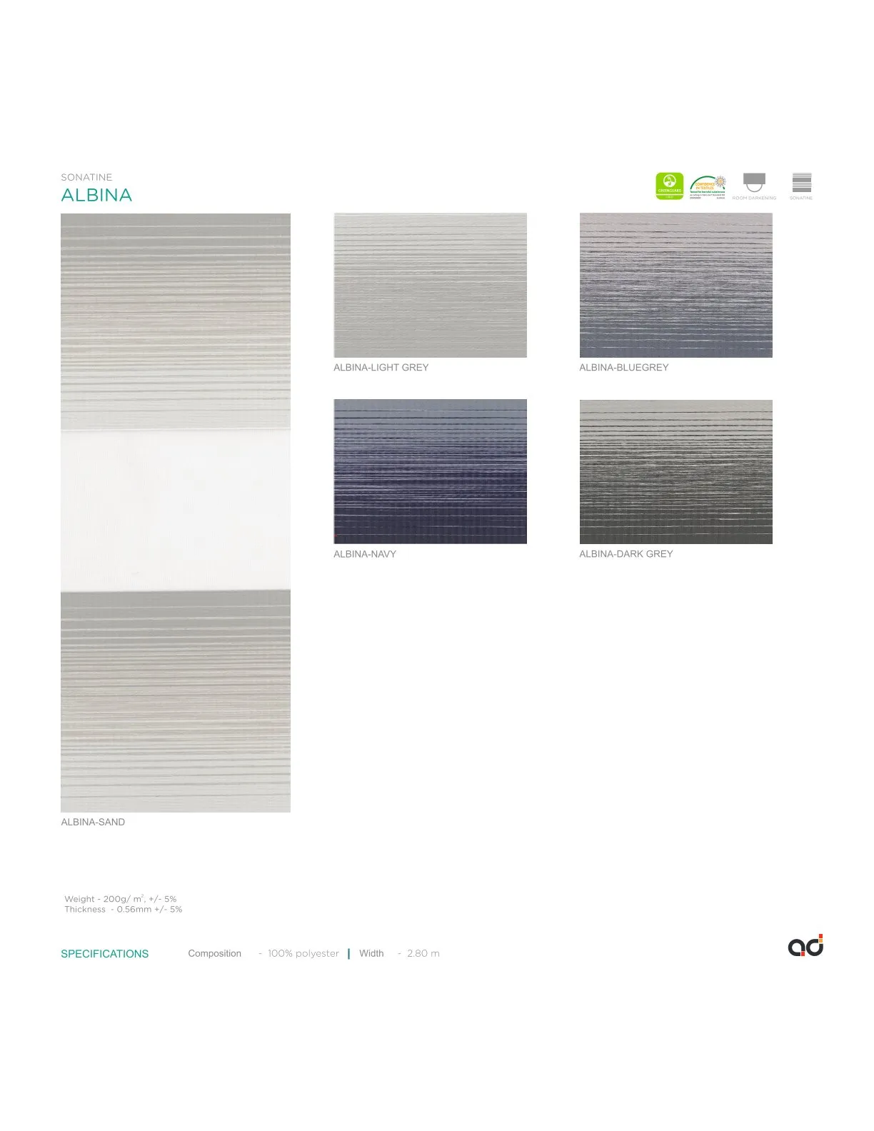 AD Vision Sonatine   ALBINA  Curtains Vol-1