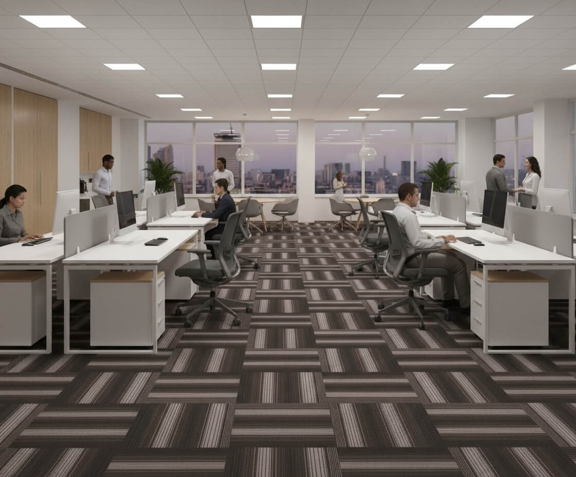 646 Grey Paris Carpet Tiles | Modern Office Flooring