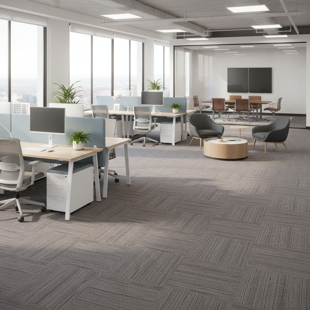 1511 L Grey Dynamic Carpet Tiles for Modern Interiors