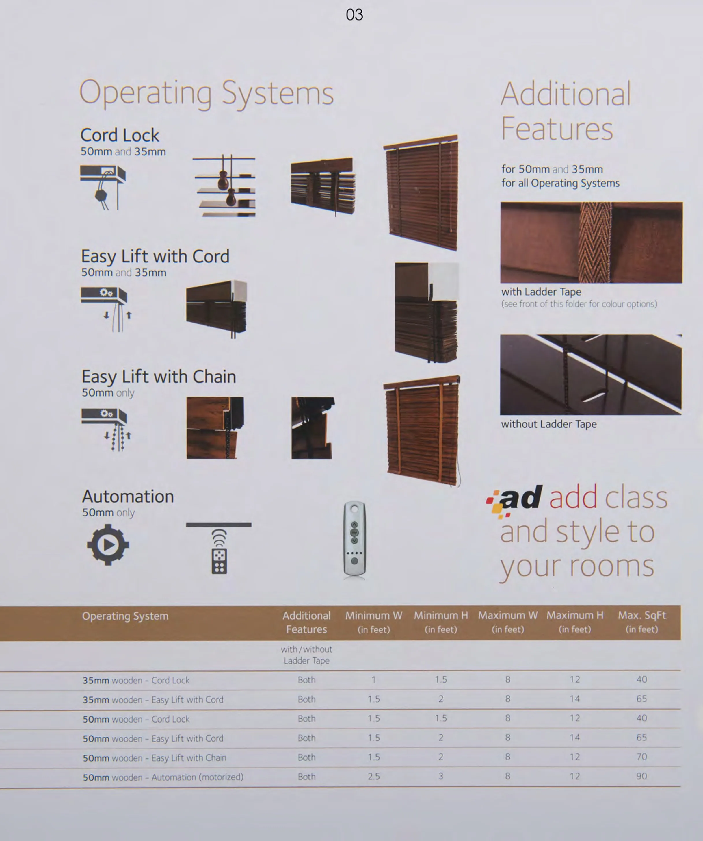 AD Signature Wooden Blinds – Elegant & Durable 03 Operating Systems