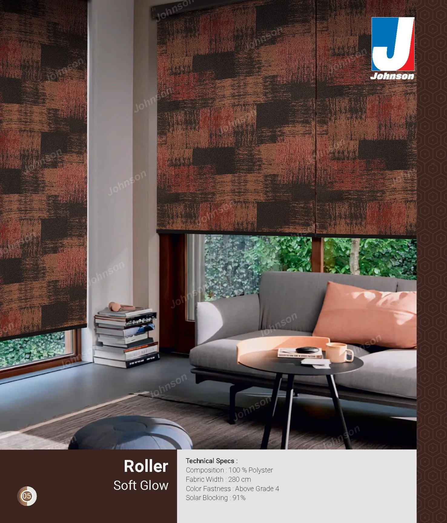 Johnson Soft Glow Roller Blind – Light Filtering
