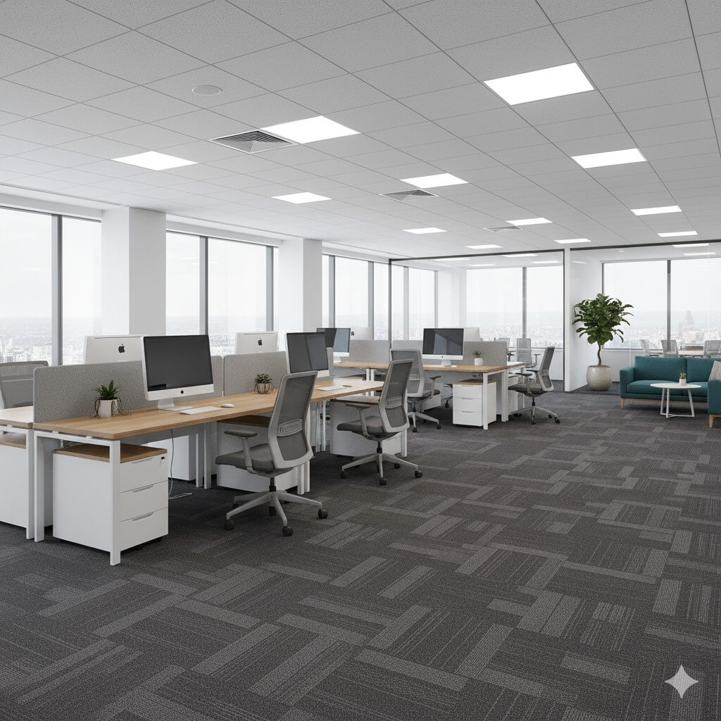 7601 Grey Fast Talk Nylon Carpet Tiles