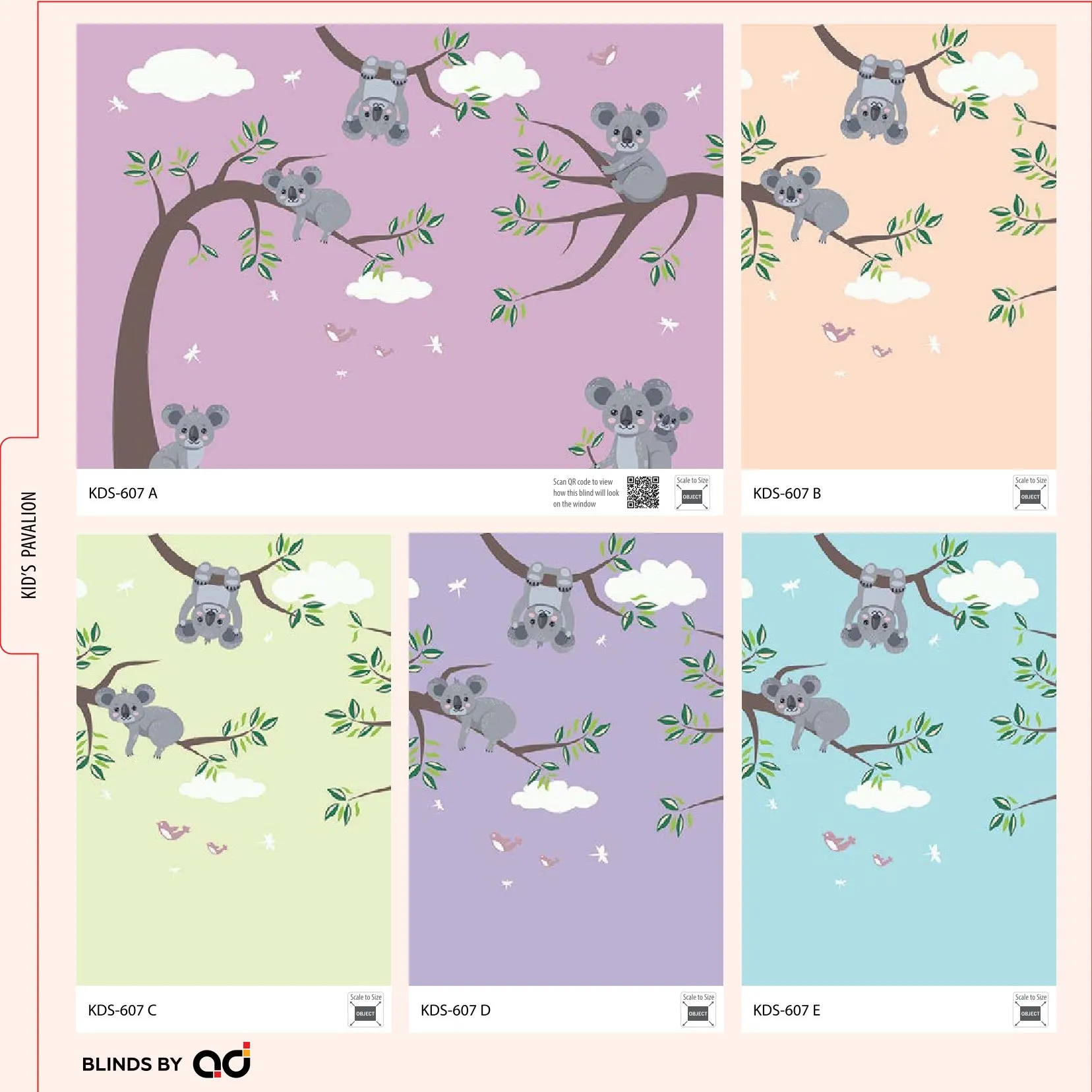 AD Printed Roller Blind – Stylish & Functional  KDS-607 A