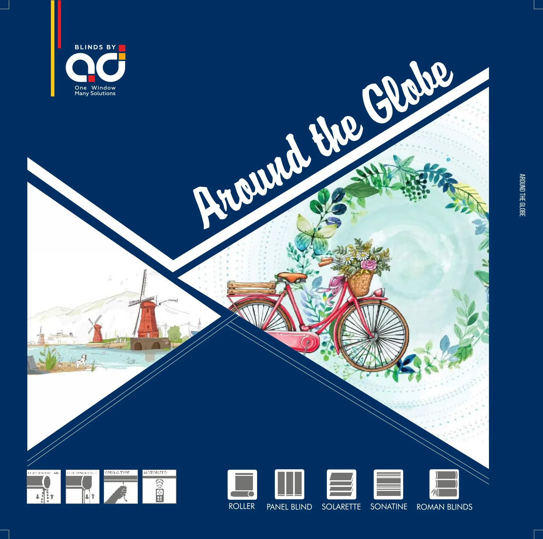 AD Printed Roller Blinds – Around the Globe Design