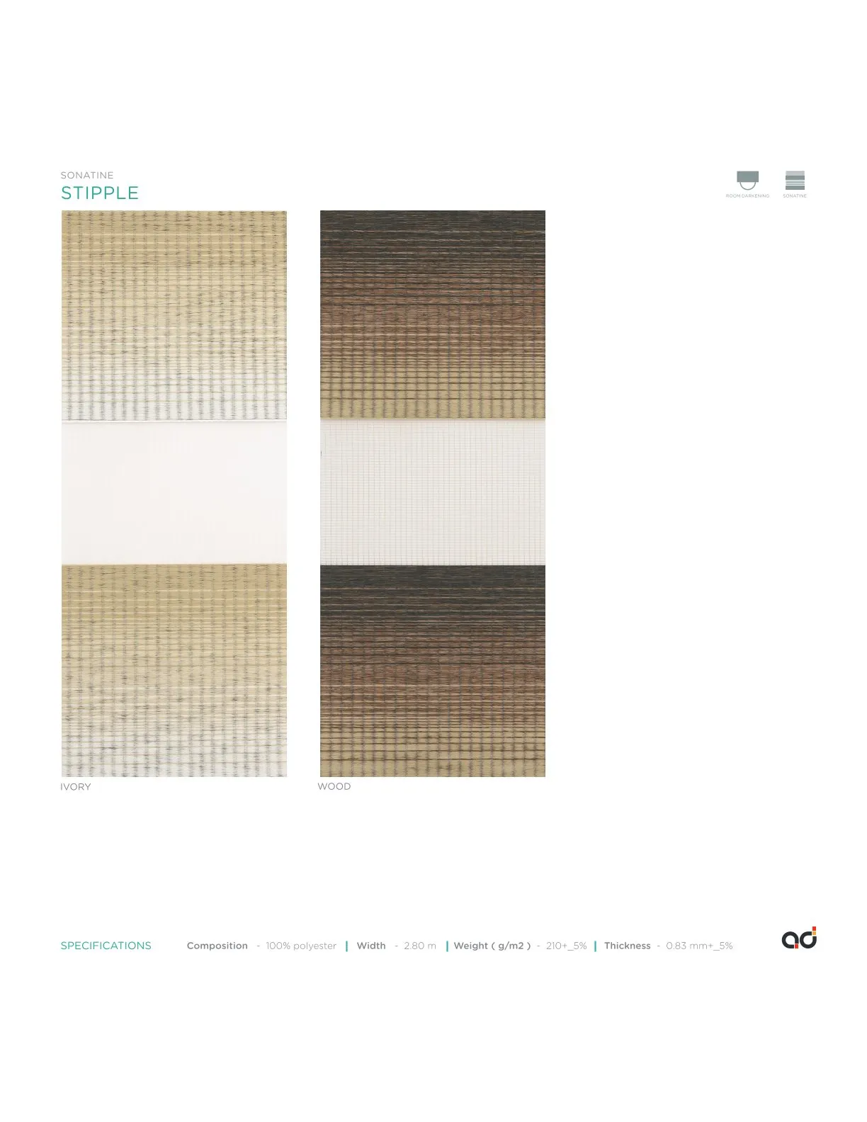 AD Vision Sonatine     STIPPLE  Curtains Vol-1