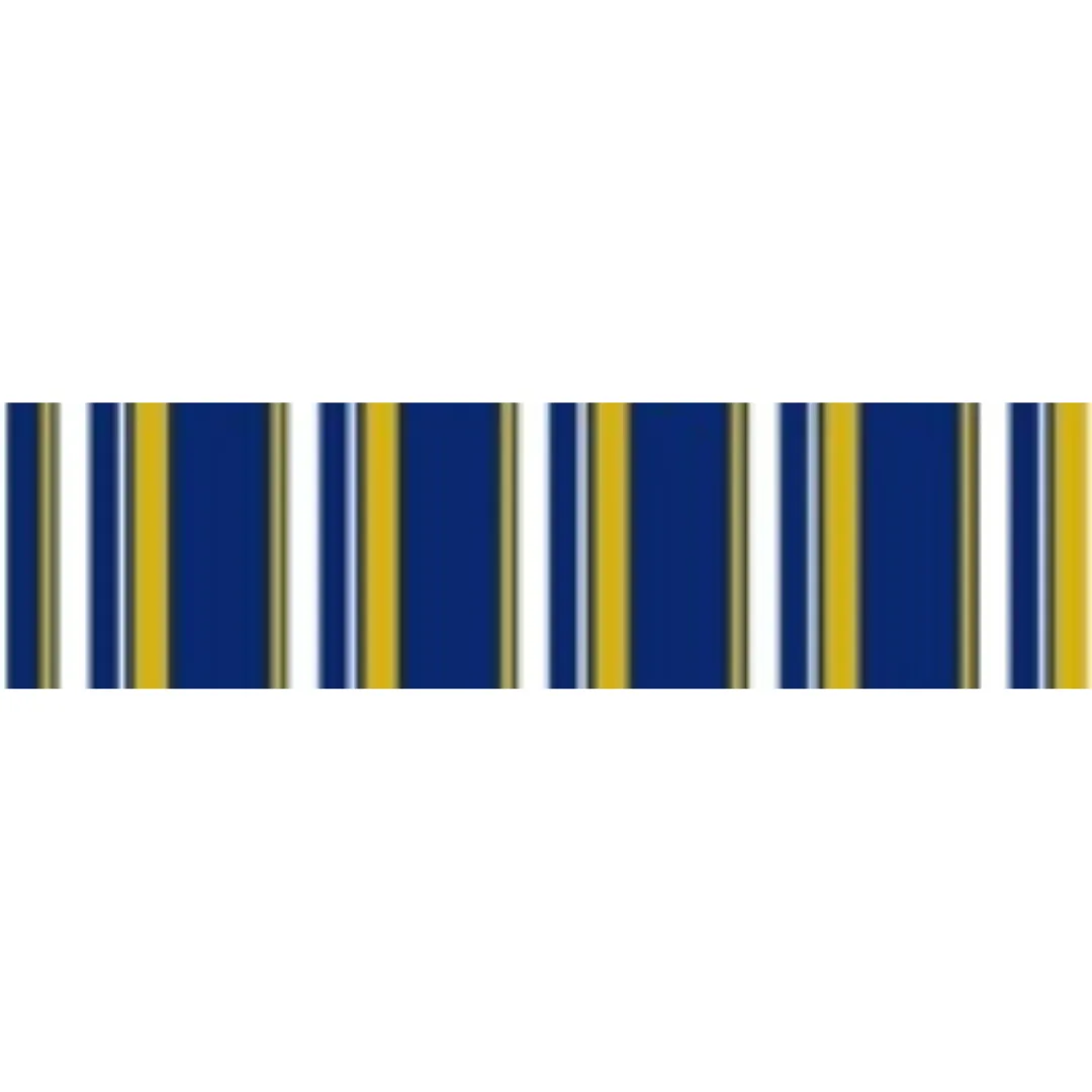 Blue Yellow White 543 PVC Awning - Weatherproof Shade for Outdoor Spaces