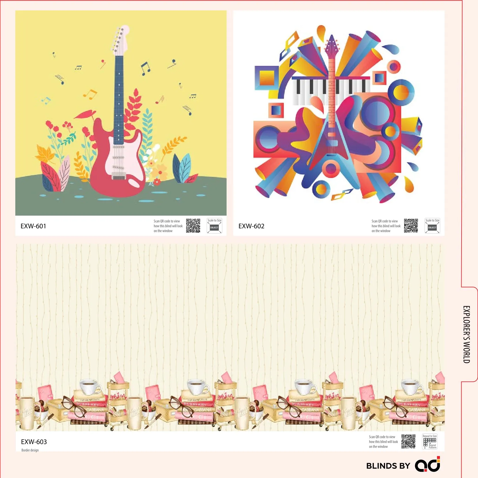 AD Printed Roller Blind – Stylish & Functional EXW-601