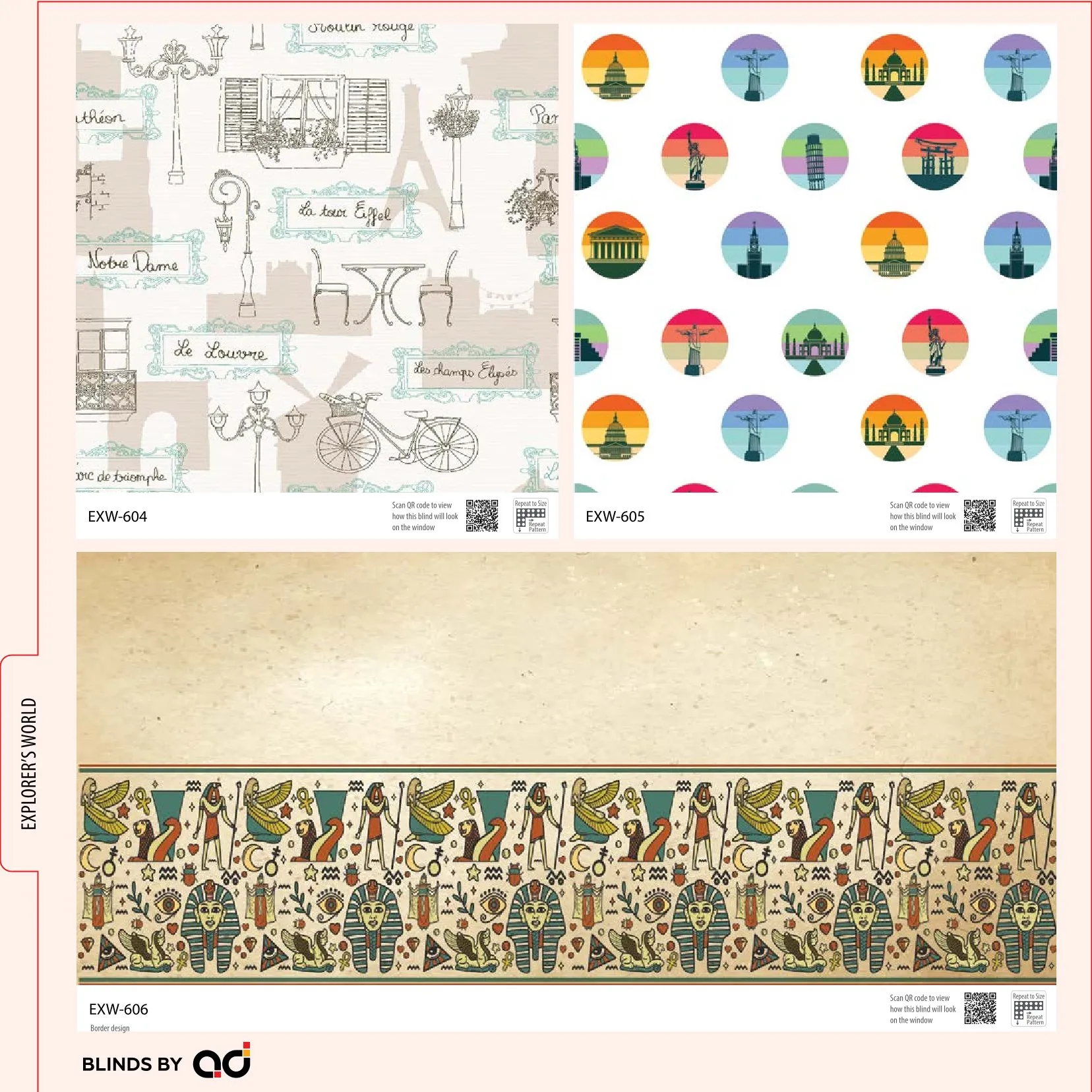 AD Printed Roller Blind – Stylish & Functional EXW-604