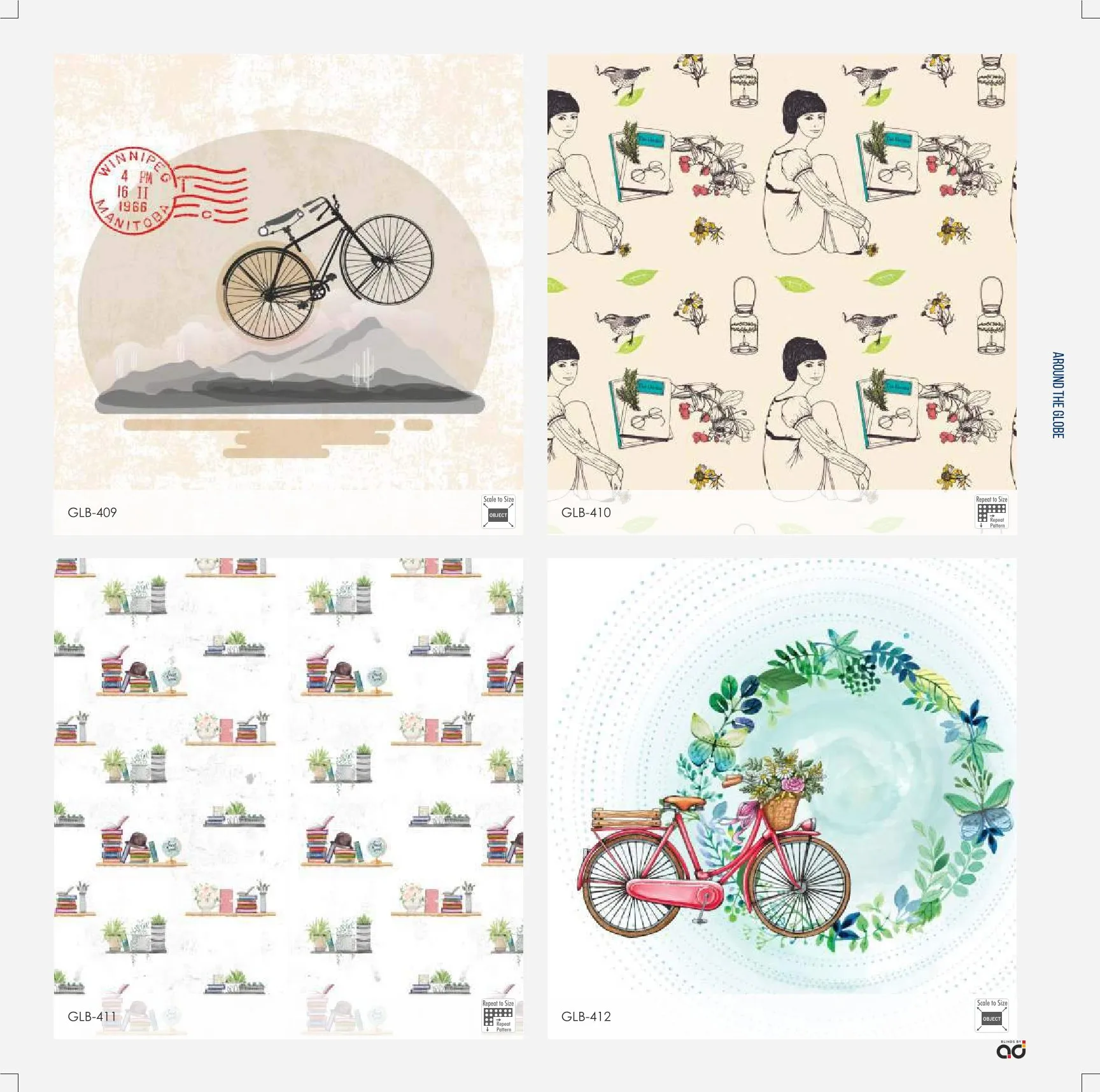 AD Printed Roller Blinds – Around the Globe Design