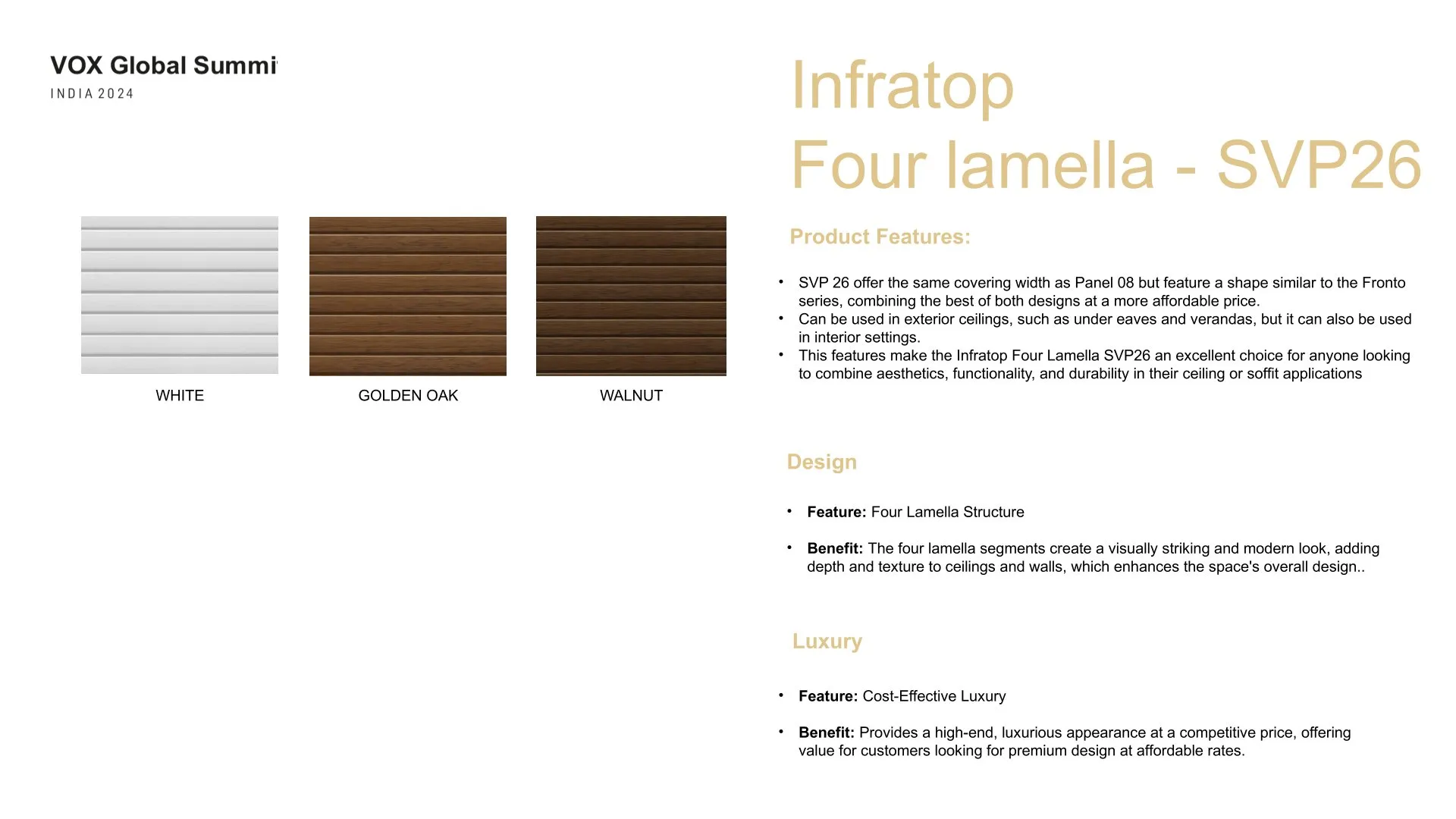Vox Infratop SVP26 – Durable & Stylish Ceiling Panels