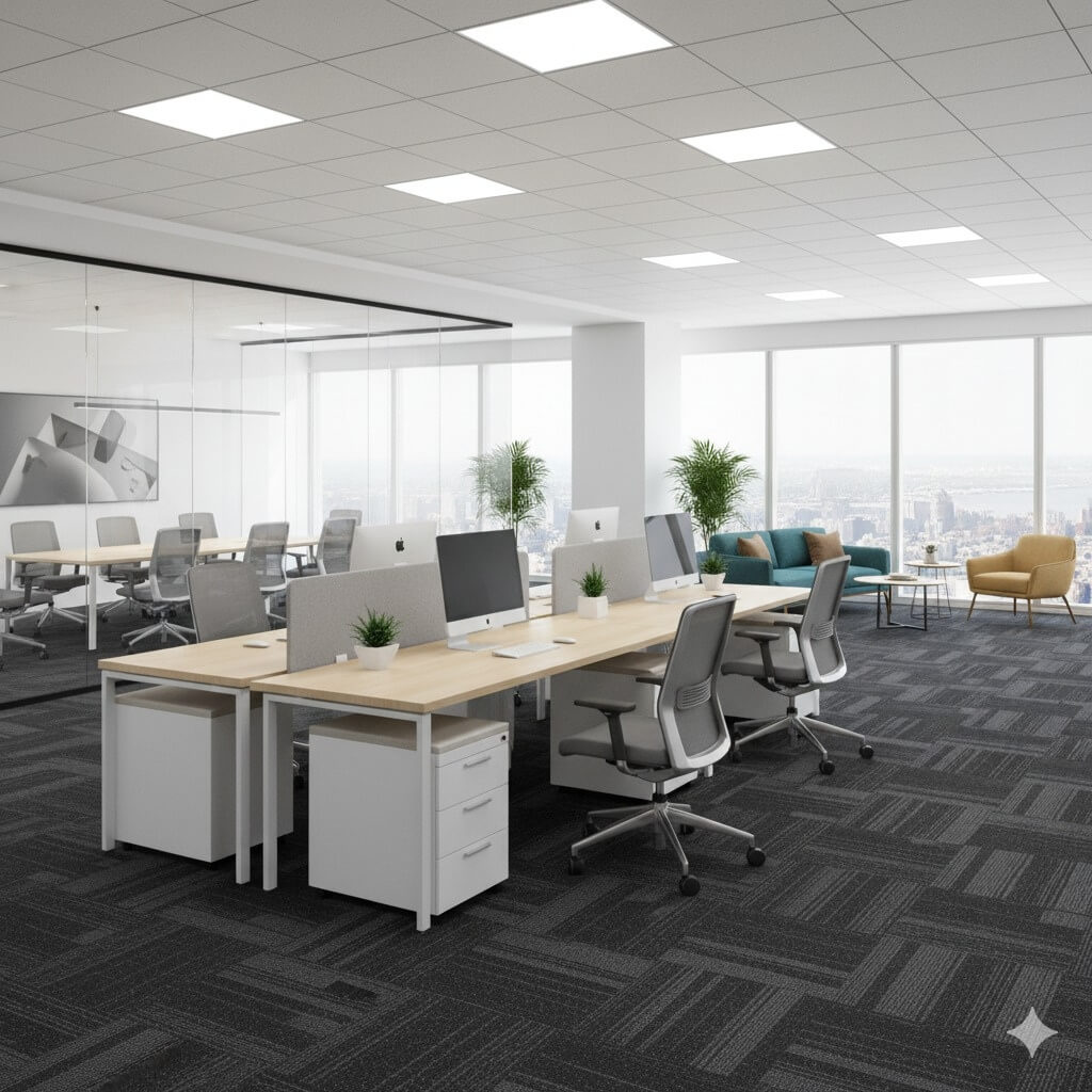 7602 Charcoal Fast Talk Nylon Carpet Tiles