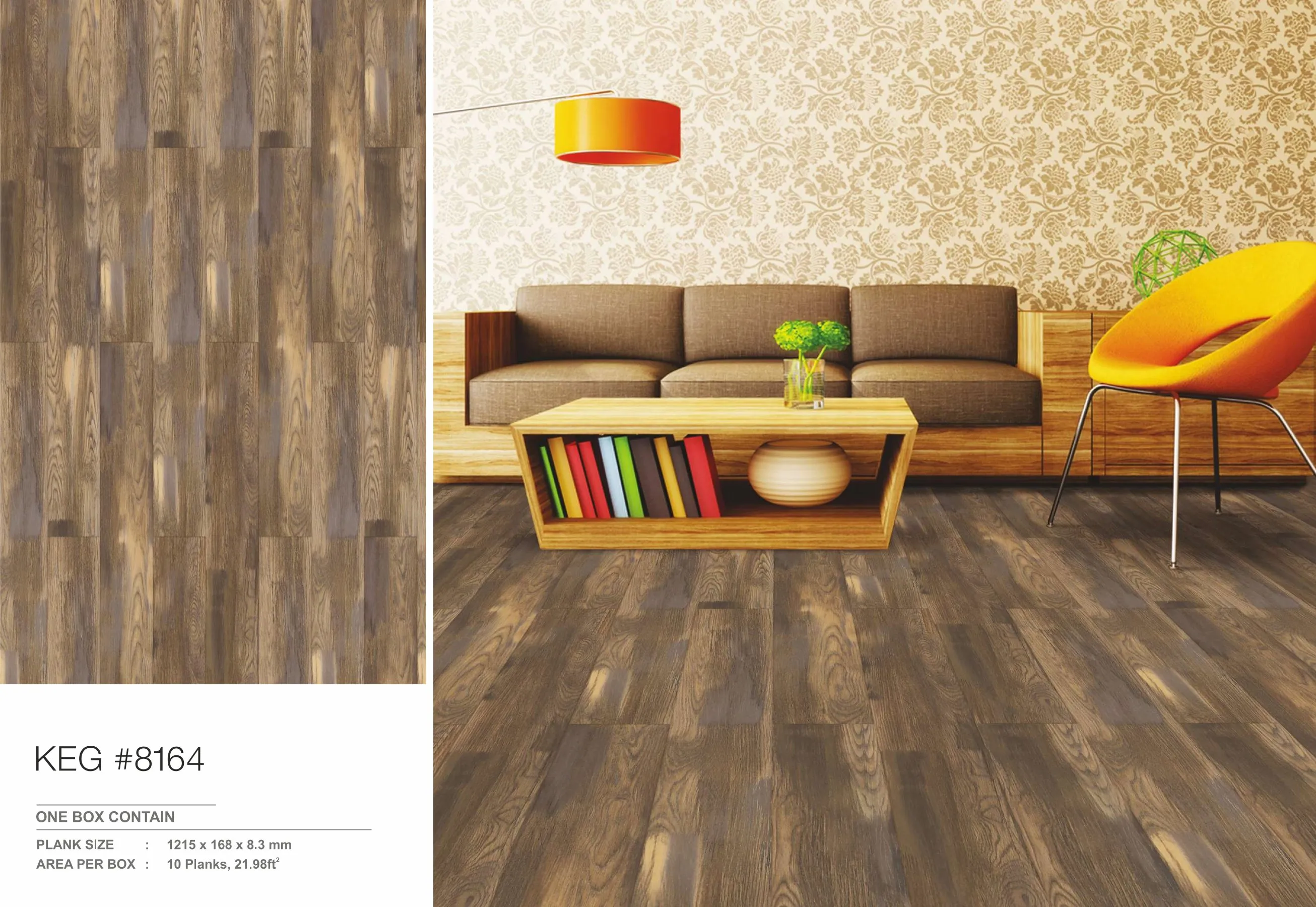 Defloors Rustico KEG #8164 | 8.3MM Durable Flooring
