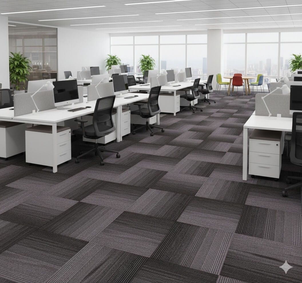 602 Grey Sweden Carpet Tiles – Premium Office Flooring