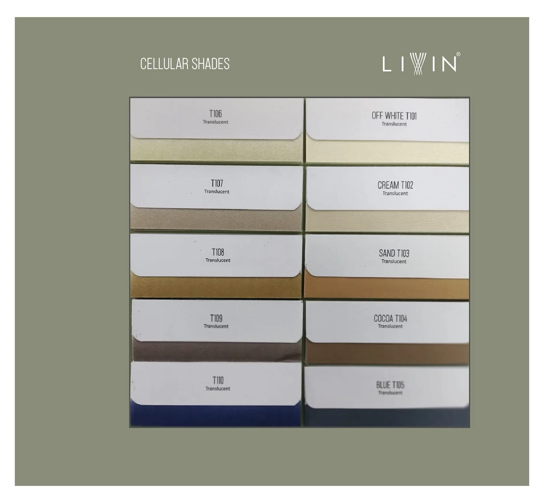 Livin Cellular Blinds – Translucent Light Filtering