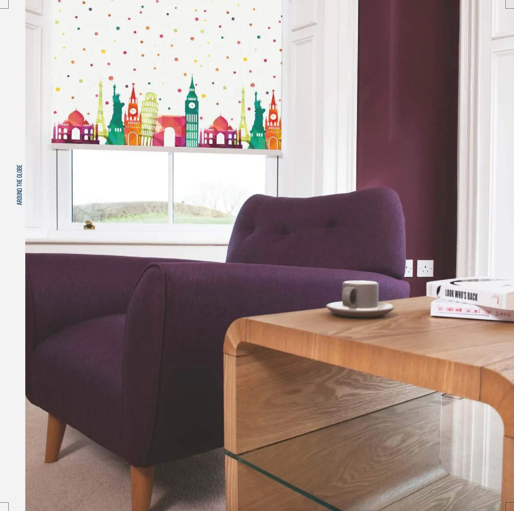 AD Printed Roller Blinds – Around the Globe Design
