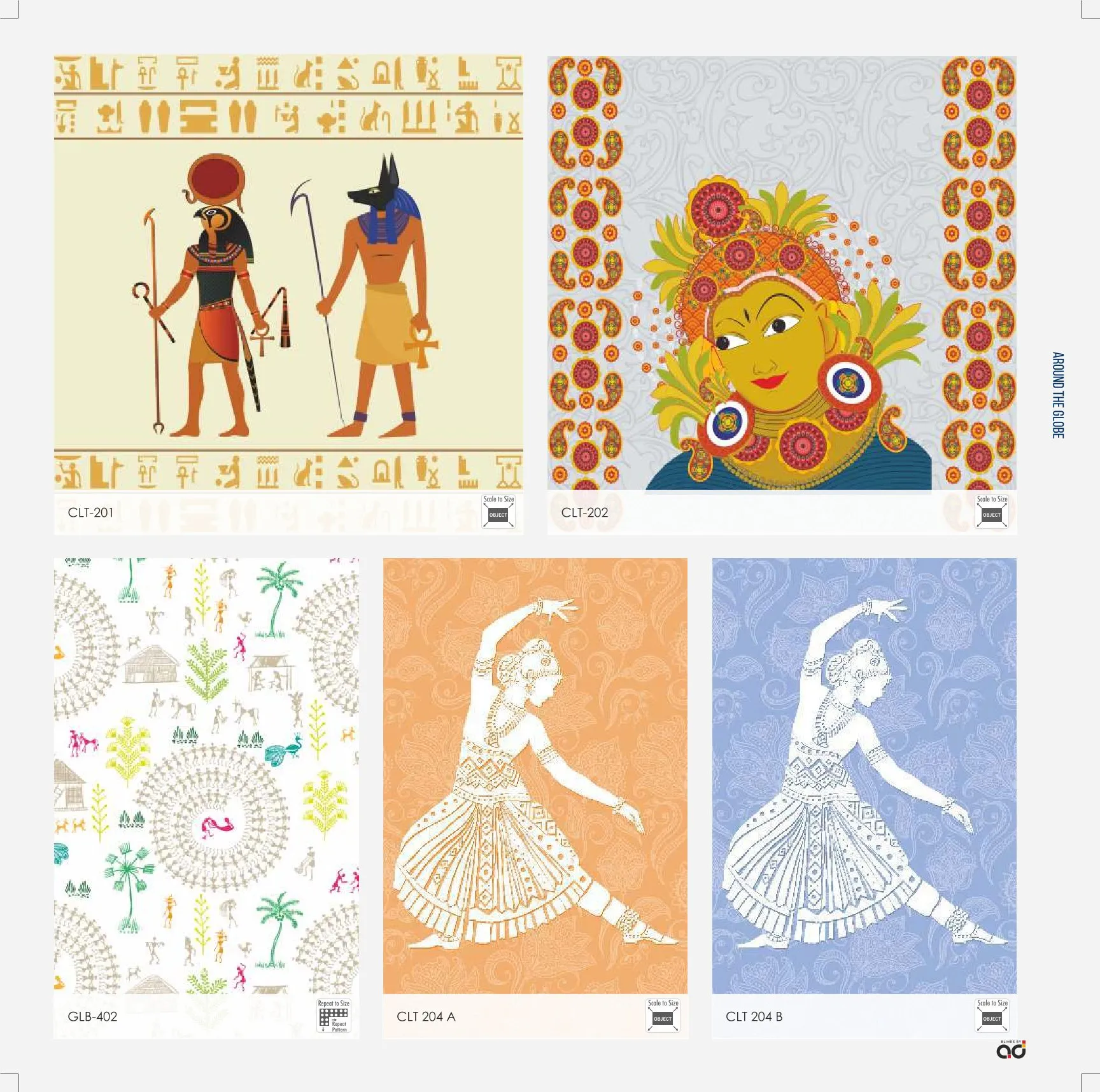 AD Printed Roller Blinds – Around the Globe Design CLT-201