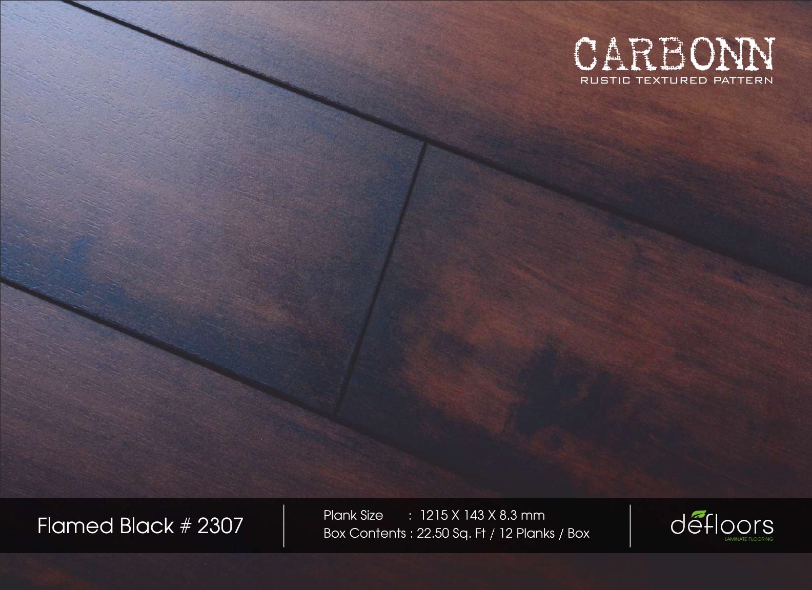 Defloors Carbonn Flamed Black #2307 - 8.3MM