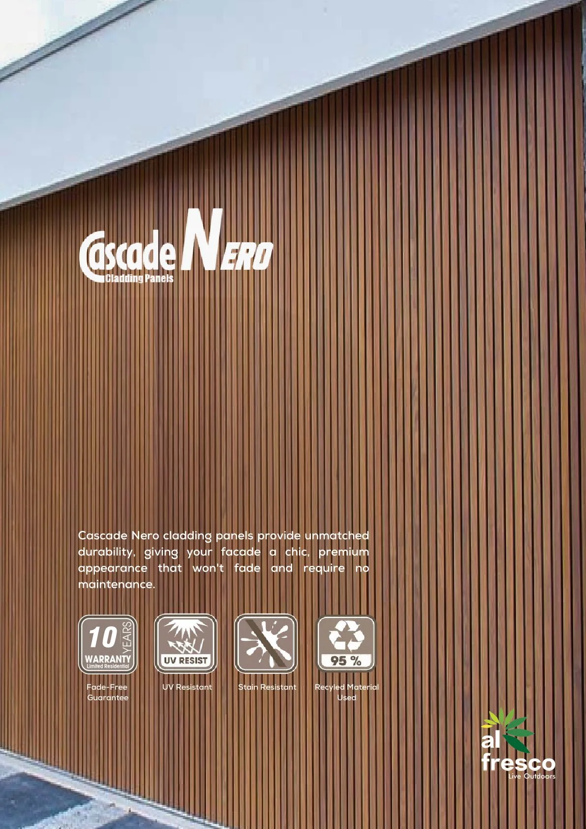 CASCADE NERO Wonderwood Wall Cladding – Stylish & Durable Panels