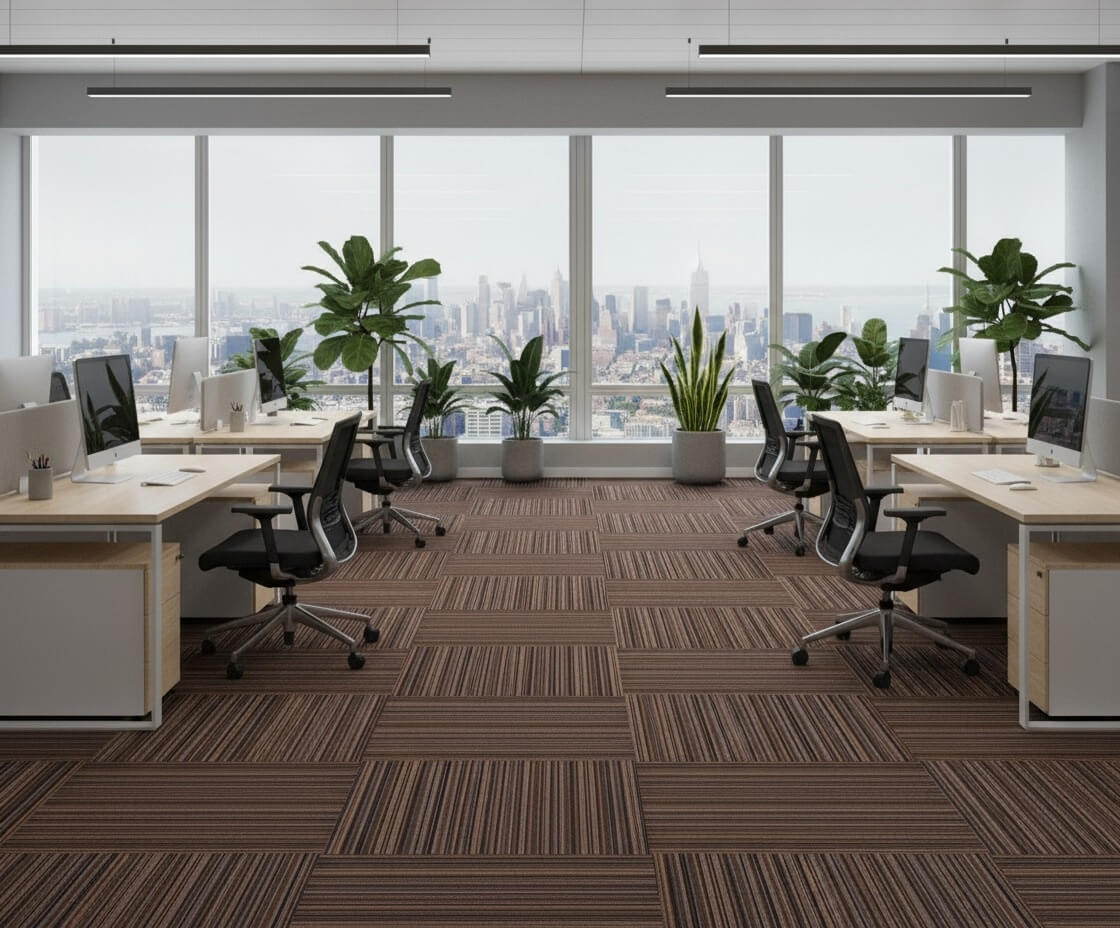 653 Brown Panipat Handloom Carpet Tiles