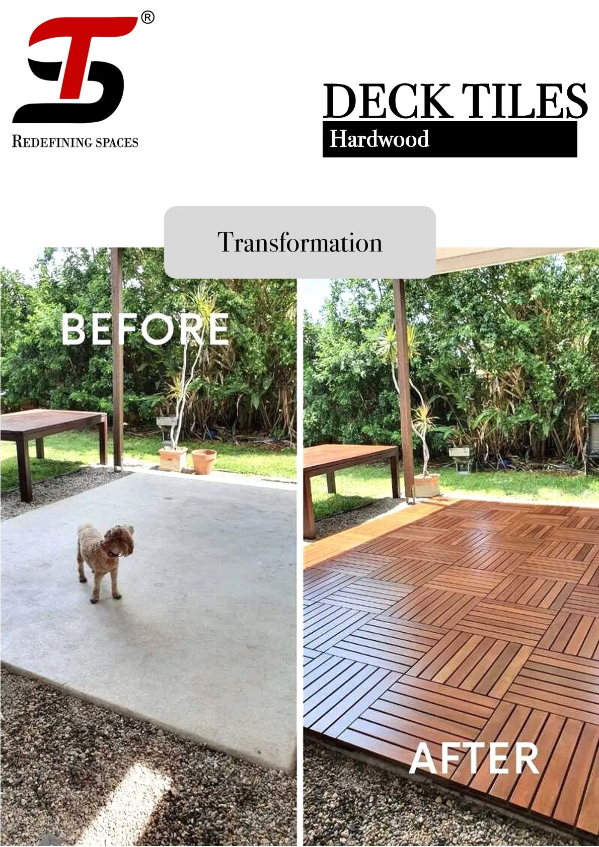 ST Homecraft Hardwood Deck Tiles  Transformation