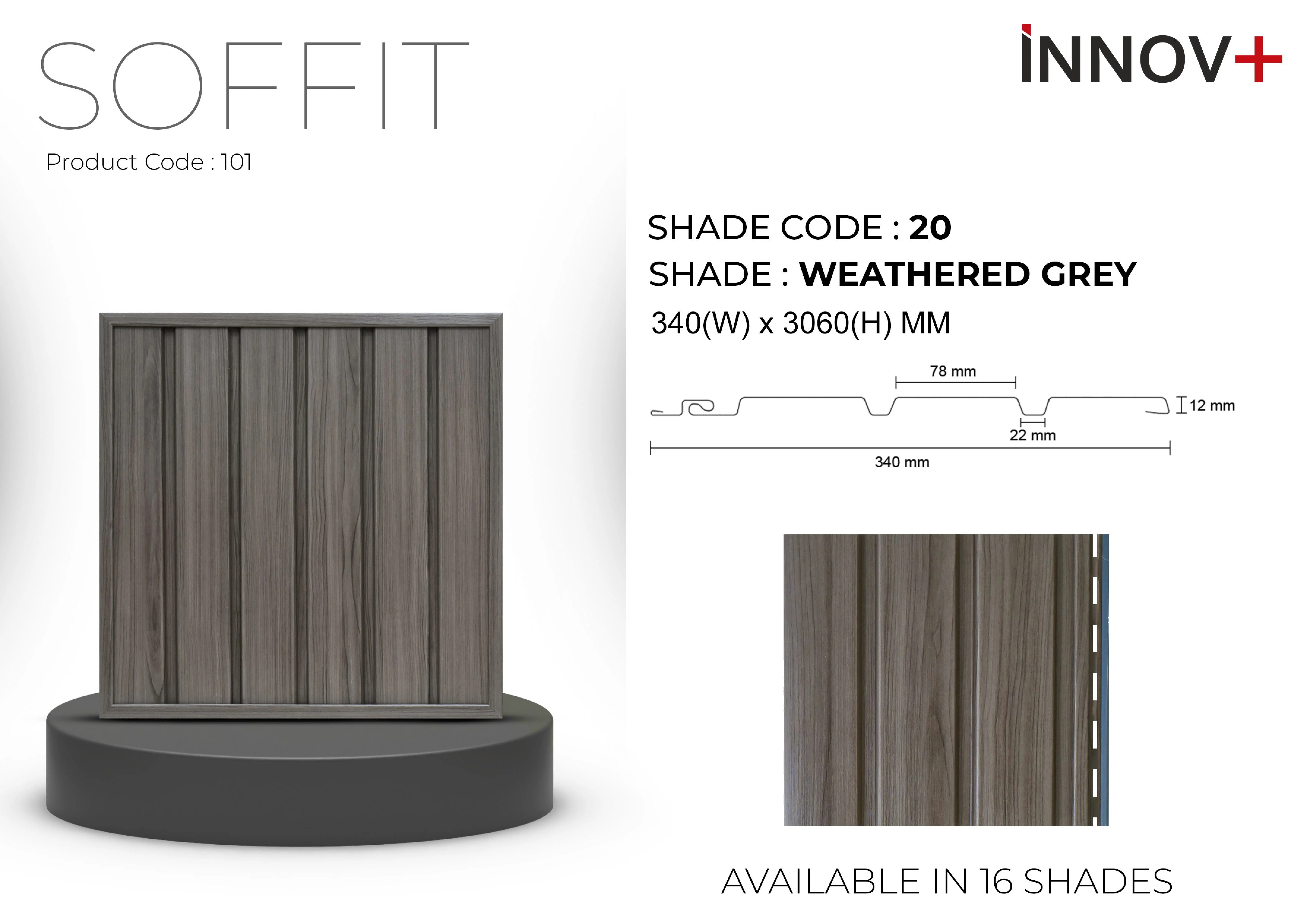 Pare Innov+ Soffit Ceiling Panel – WEATHERED GREY - Shade-20