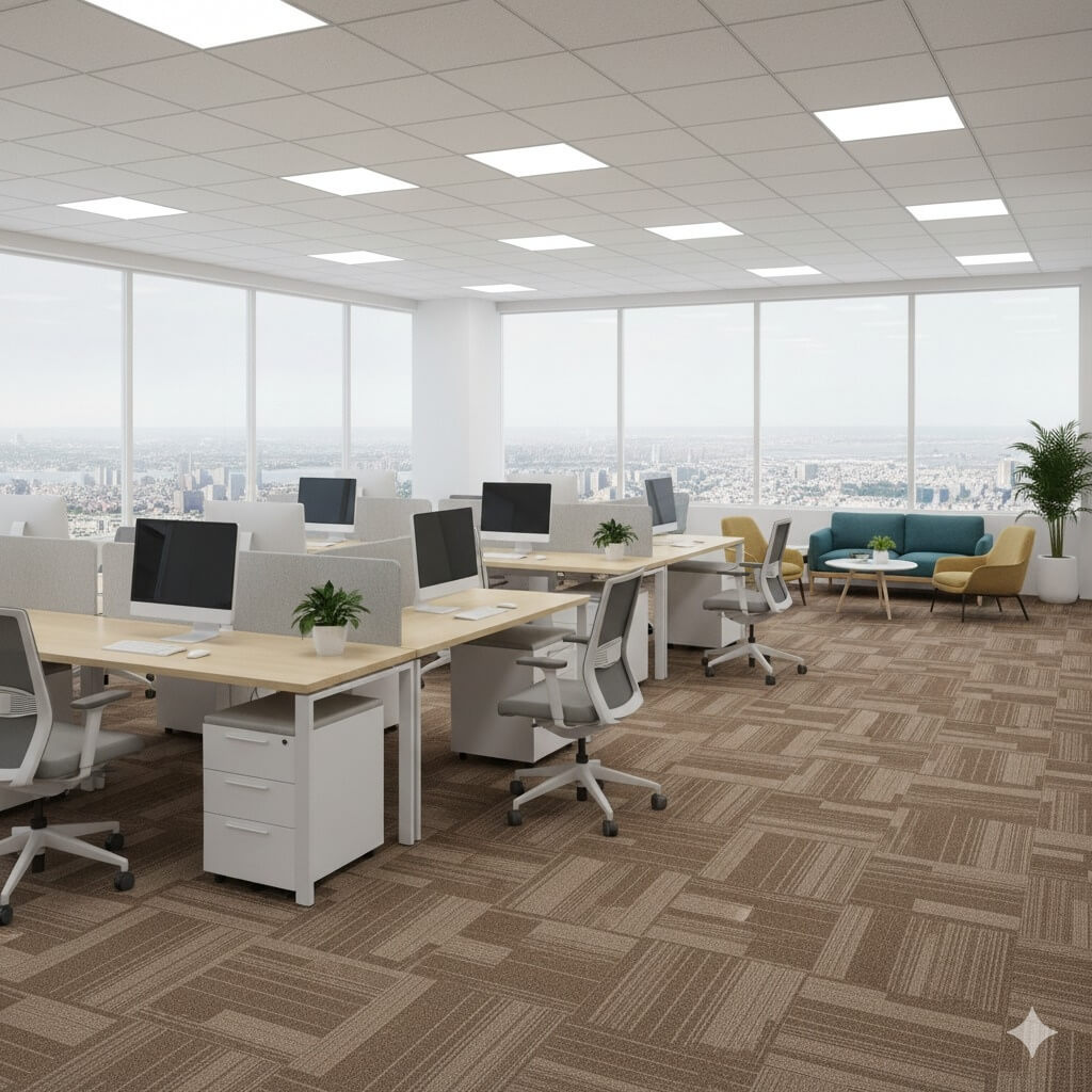 7603 Beige Fast Talk Nylon Carpet Tiles