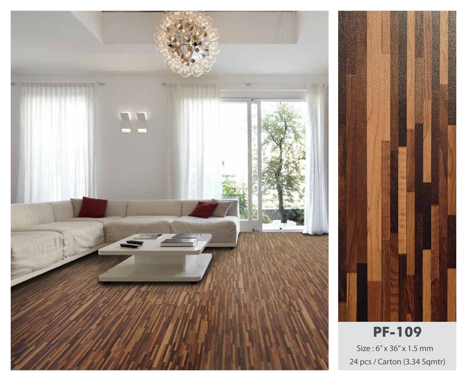 Excel Luxury Vinyl Plank PF-109 | 1.5mm Durable Flooring