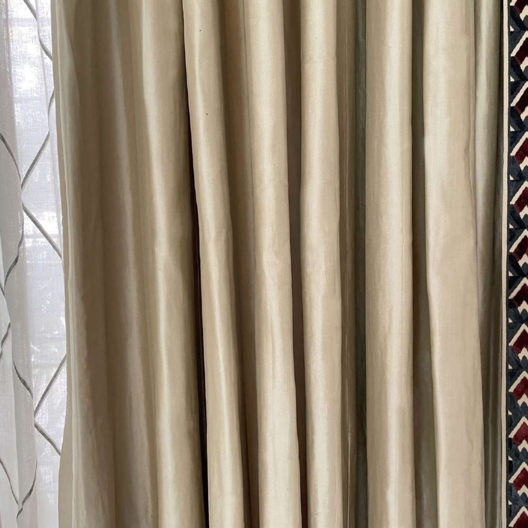 Vaya Dunber Borders Fairfield Charcoal Curtain Fabric