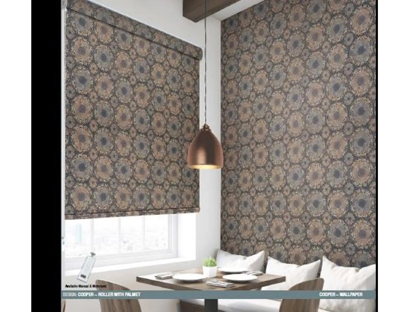 Kazage  Cooper Printed Blinds & Wallpapers Design