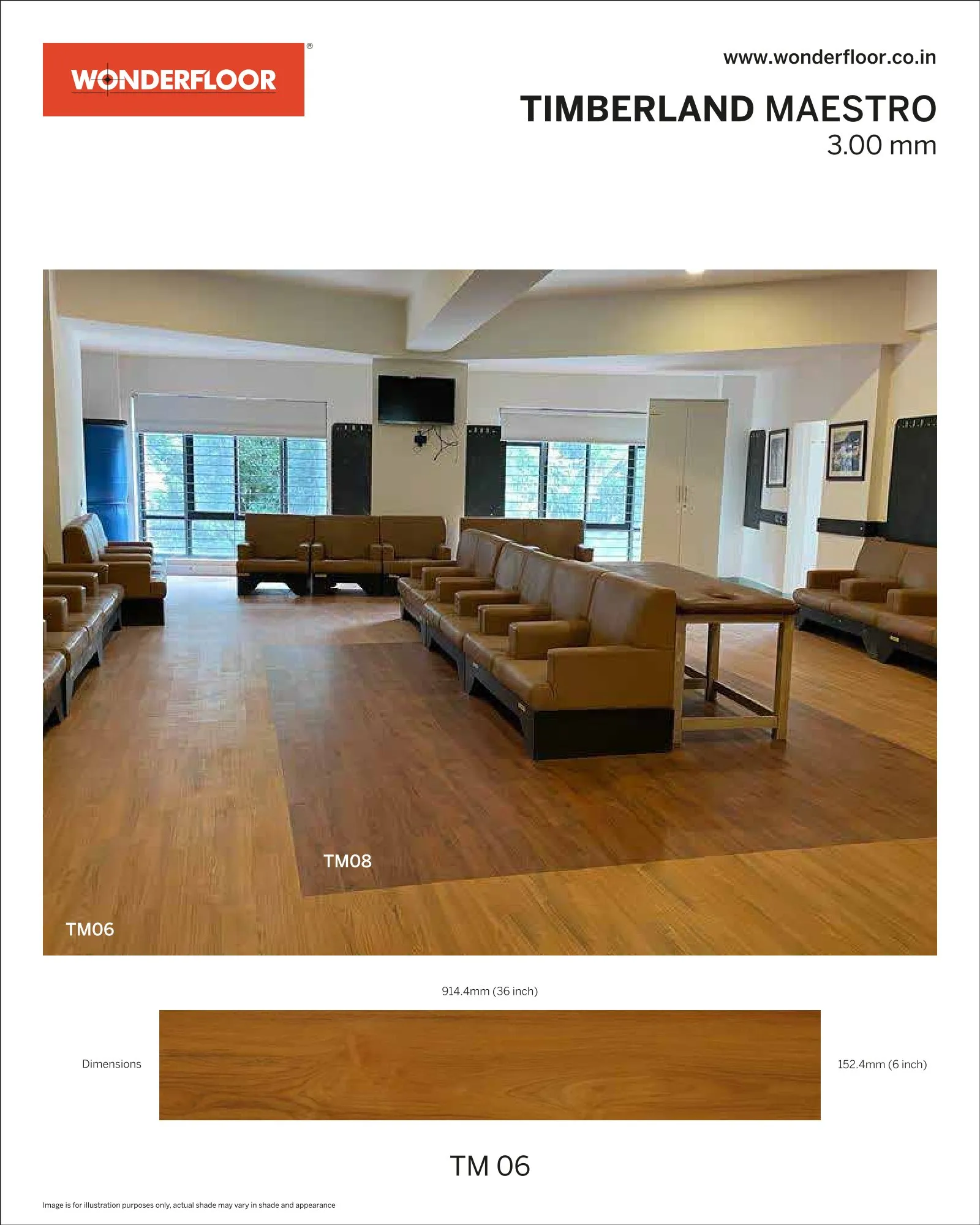 TM06 -Wonderfloor Room View Maestro 3.00mm Vinyl Flooring